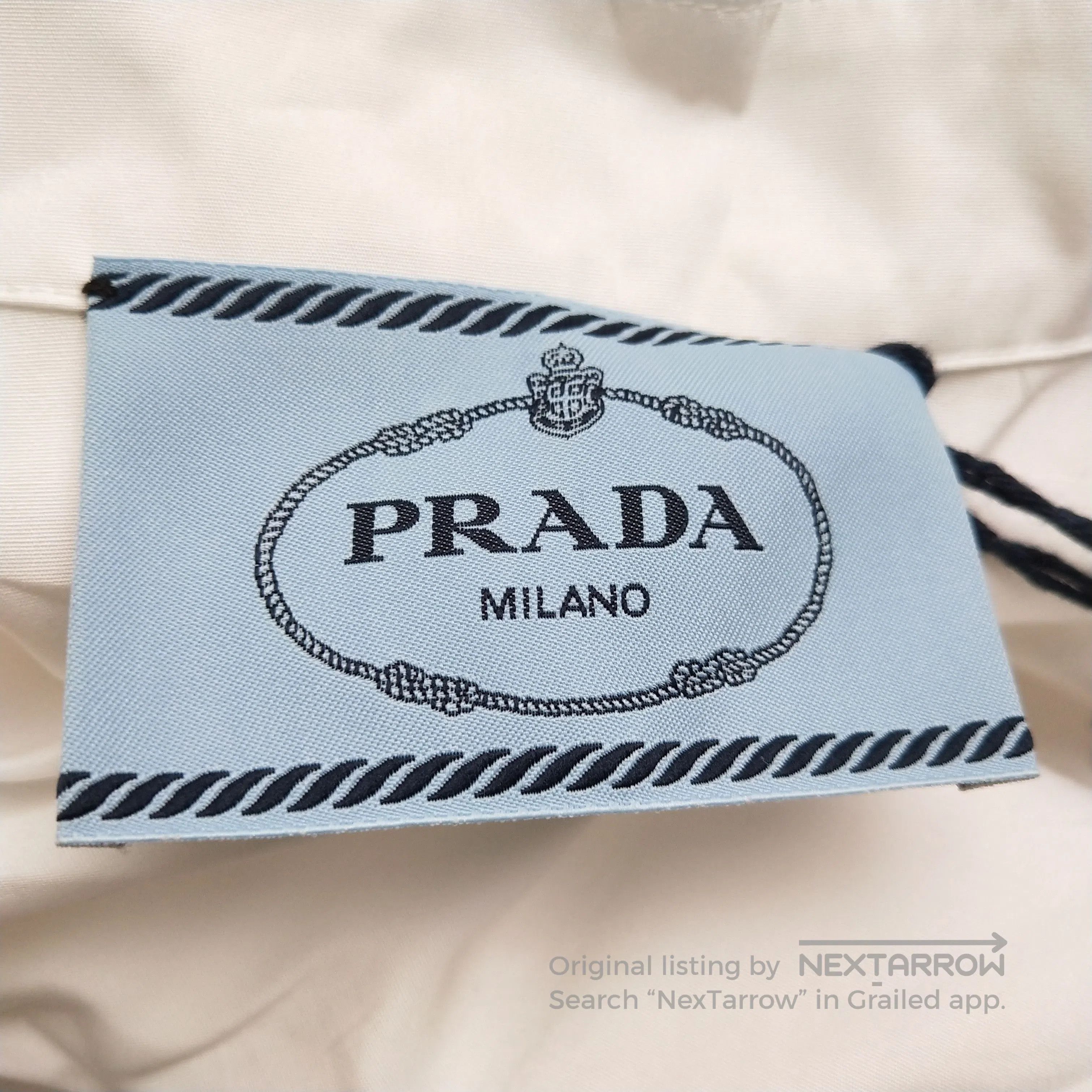 Prada Prada Cotton Long Sleeve Button-Up Shirt . Size US M / EU 48-50 / 2 - 5 Thumbnail