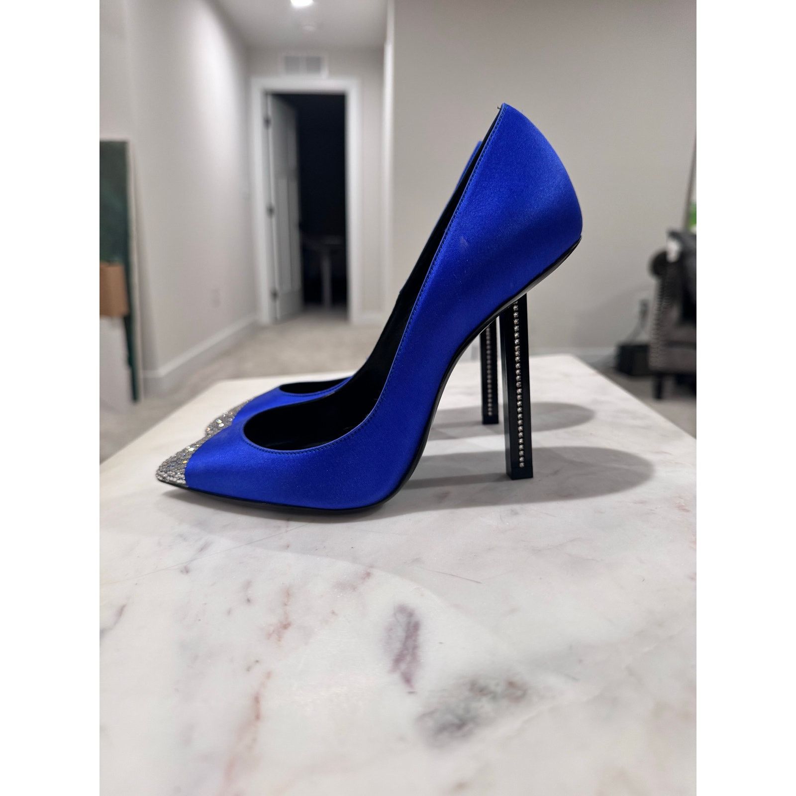 Saint Laurent Paris Saint Laurent Tower Crystal Toe Pump, EU36, 9/10, $1,295.00 Size US 6 / IT 36 - 2 Thumbnail
