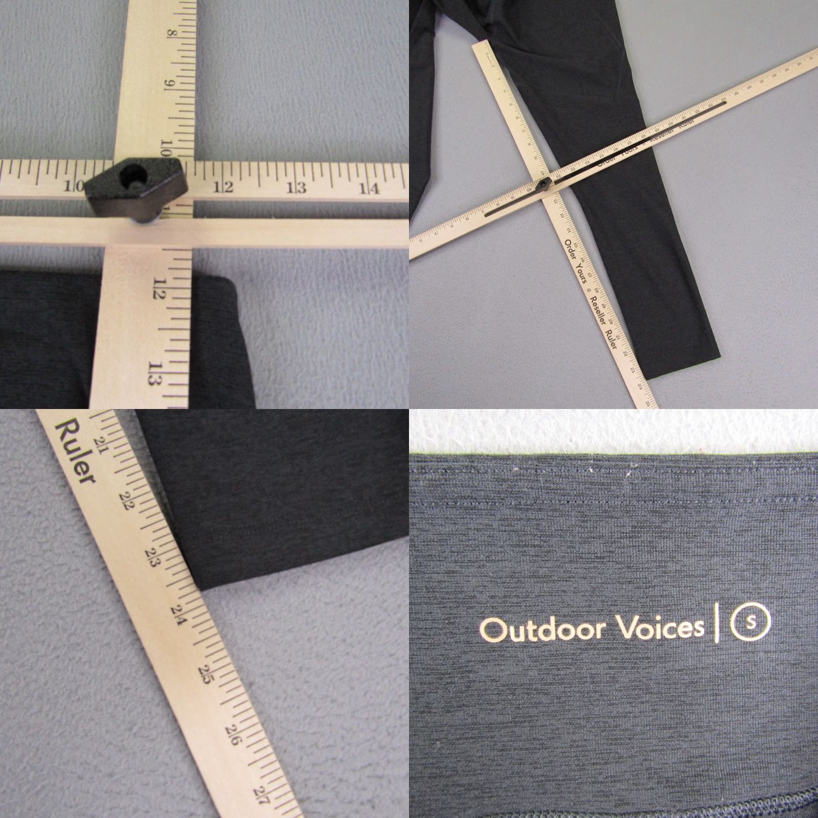 Outdoor Voices Outdoor Voices Leggings Womens Small Black Athletic Pants Cropped Slim Fit Athletic Leggings Womens Small Black Outdoor Voices Size 24" / US 00 / IT 34 - 8 Thumbnail