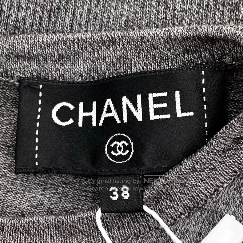 Chanel Chanel Gray cotton round-neck long-sleeved knitted dress Size XS / US 0-2 / IT 36-38 - 7 Thumbnail