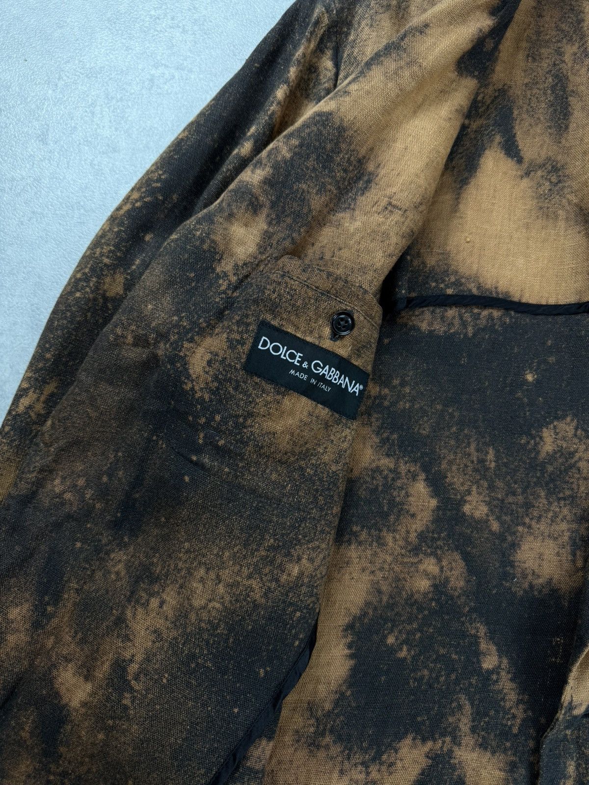 Dolce & Gabbana Dolce & Gabbana Linen Blazer Custom Bleach Wash Size 54 Size 44R - 10 Thumbnail