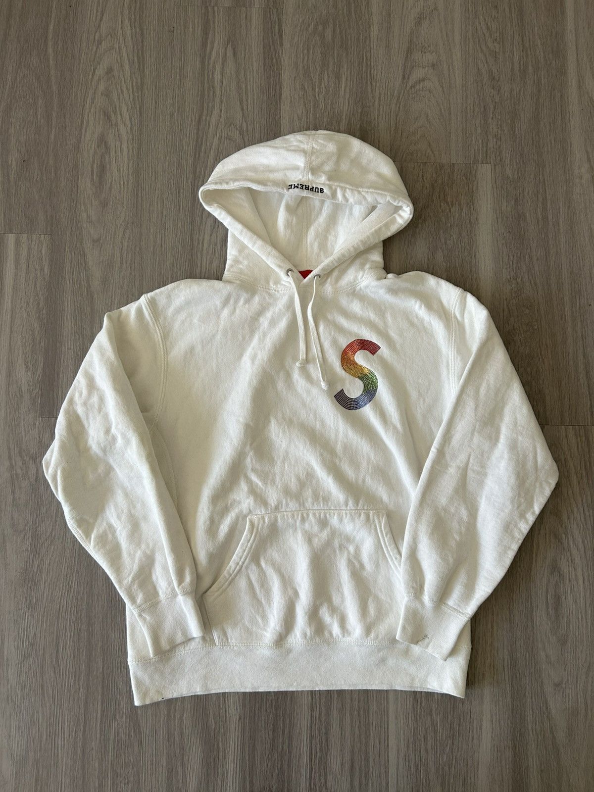 Supreme × Swarovski Supreme Swarovski S Logo White Size Small 