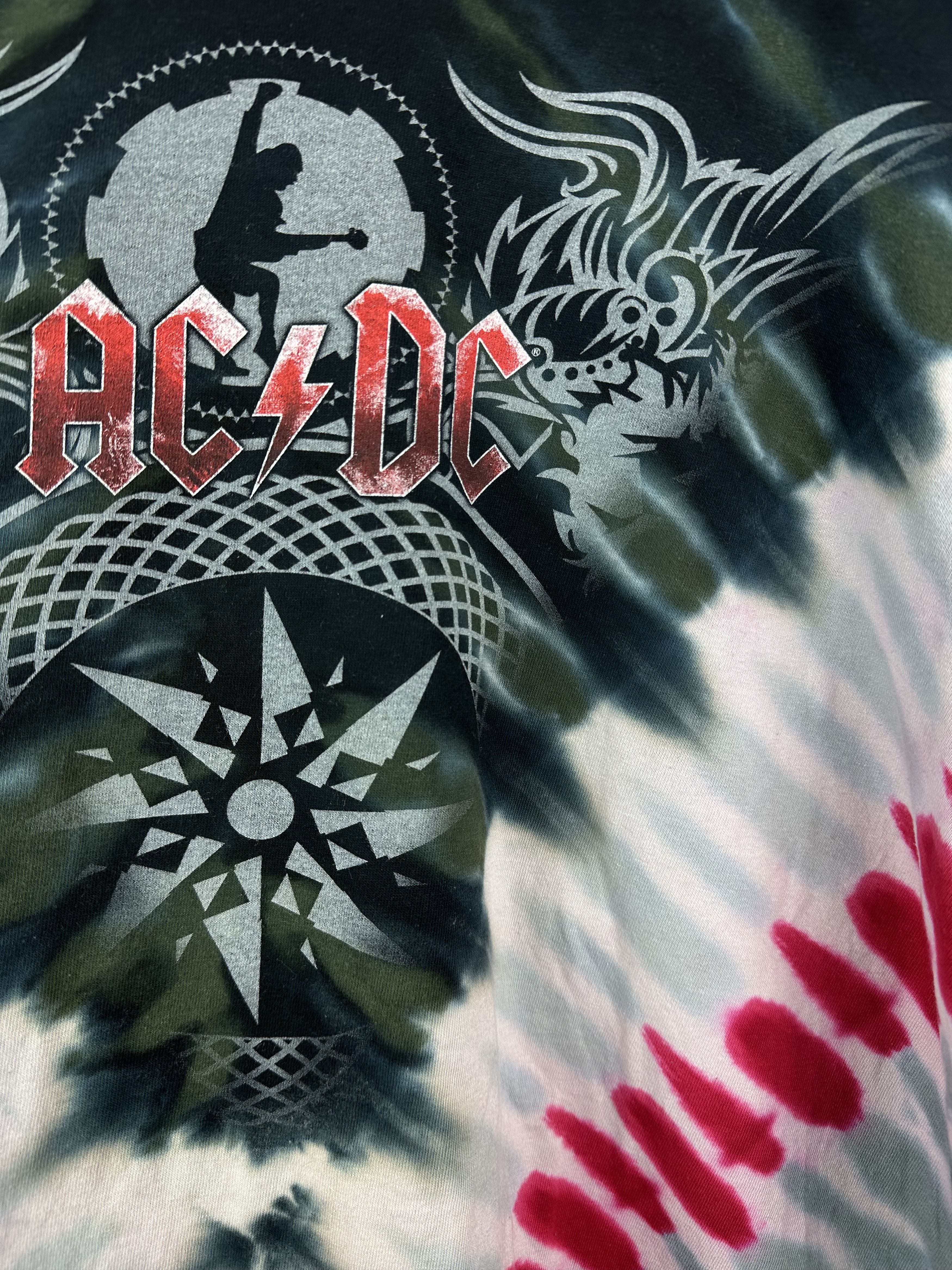 AC/DC × Band Tees AC/DC Black Ice Concert Tour Shirt Tye Dye Over Print Tee Size US XXL / EU 58 / 5 - 4 Thumbnail