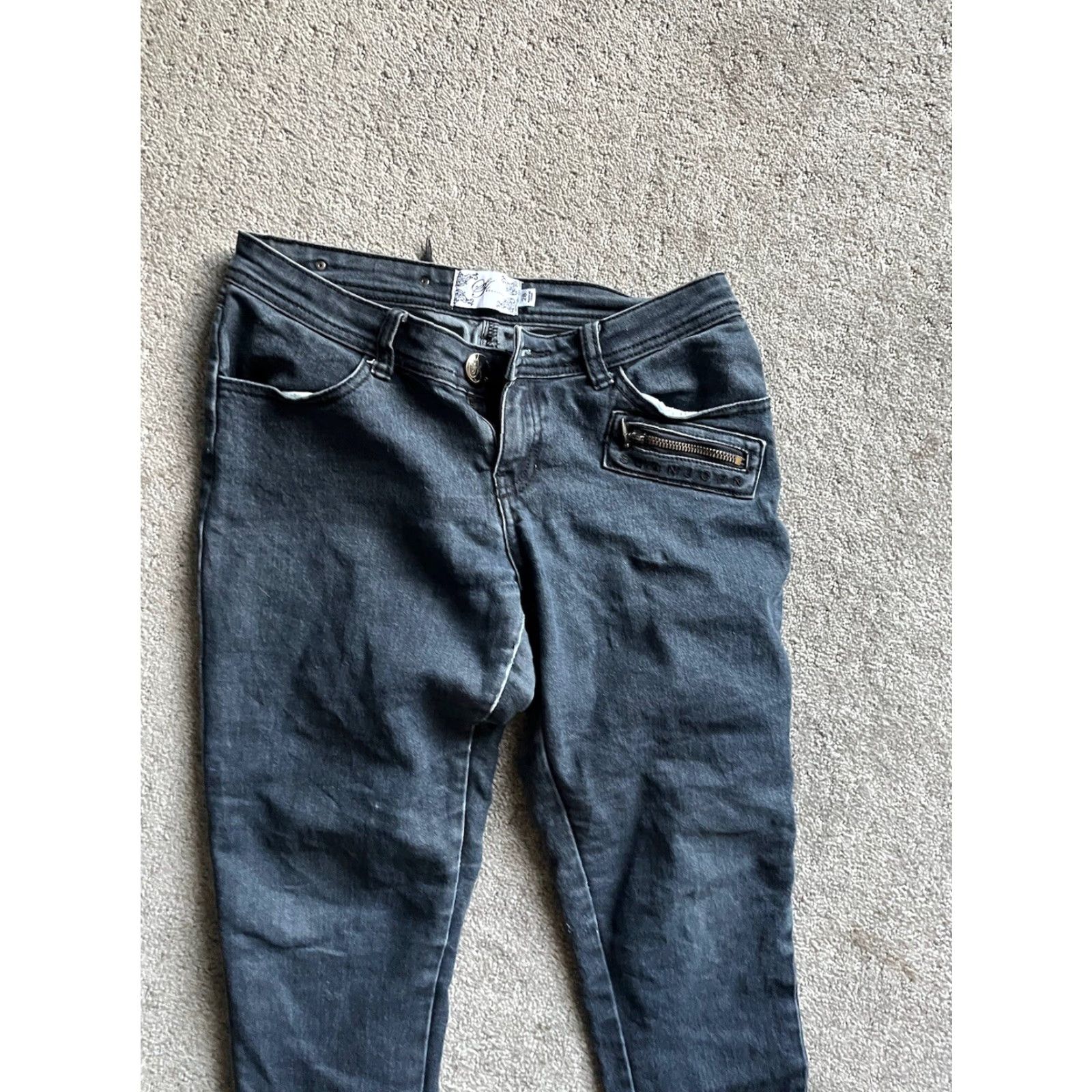 Sean John SEAN JOHN Women's Dark Wash Skinny Jeans Size 28 Blue Regular Size 28" / US 6 / IT 42 - 2 Thumbnail