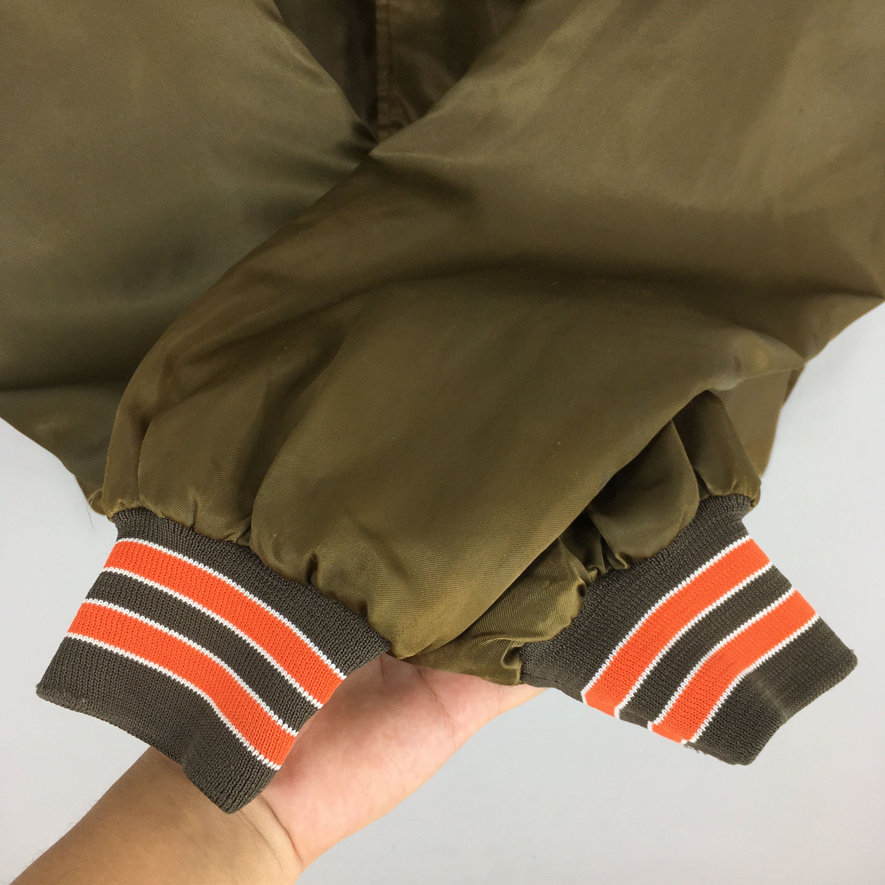 NFL Vintage 90's Cleveland Browns Rugby NFL Bomber Jacket Large Size US L / EU 52-54 / 3 - 6 Thumbnail