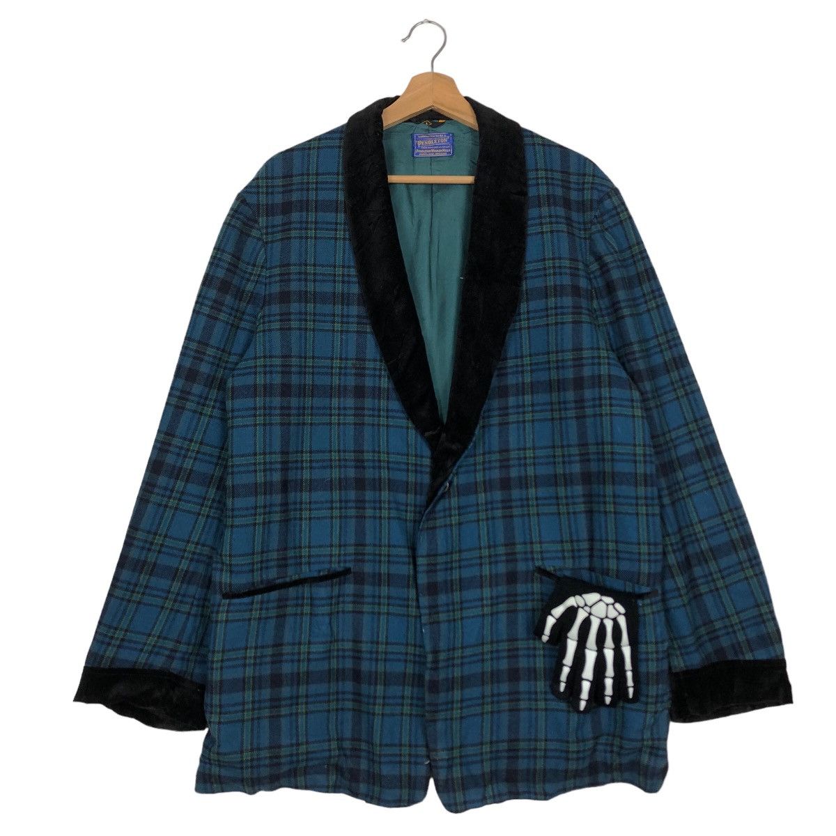Japanese Brand 🔥90’s Double Breast Chore Work Jacket Tartan Design Size US M / EU 48-50 / 2 - 2 Thumbnail