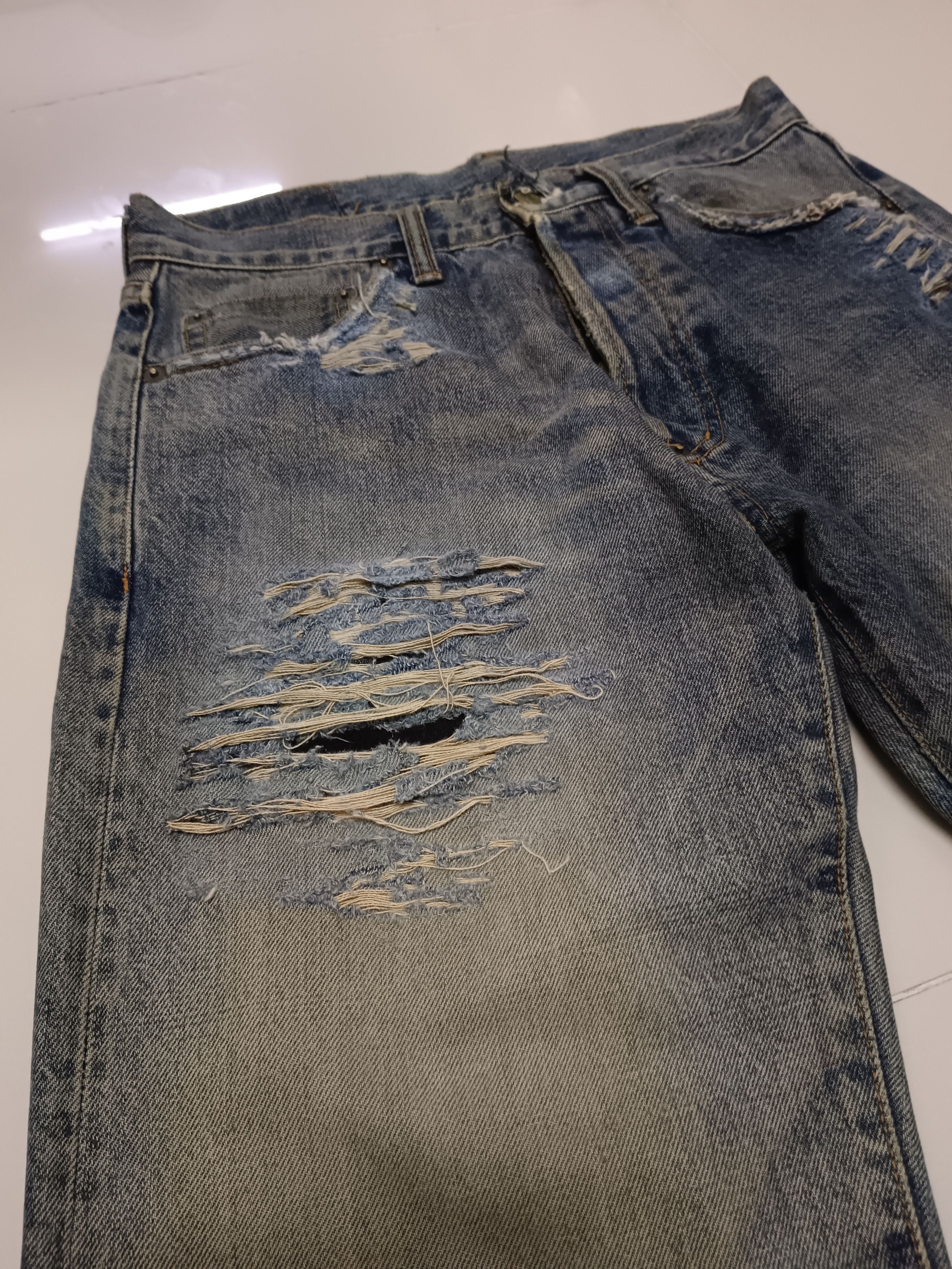 Studio D'Artisan Studio d'artisan D02S Selvedge Distressed Denim Size US 30 / EU 46 - 3 Thumbnail