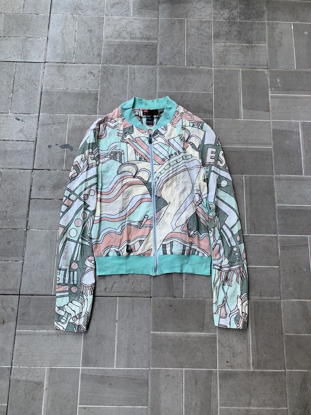 Diesel 1990s - Diesel All Over Print Bomber Jacket Size US M / EU 48-50 / 2 - 1 Thumbnail