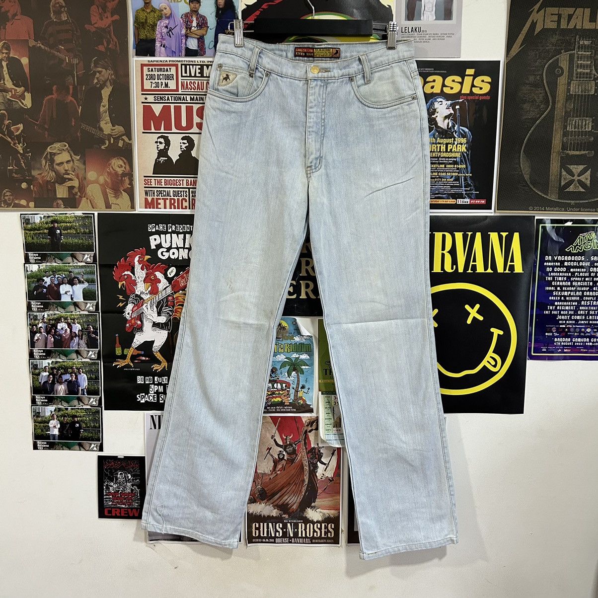 Designer Vintage Lois Co.Ltd. Washed Blue Spain Brand Denim Size US 31 - 5 Thumbnail