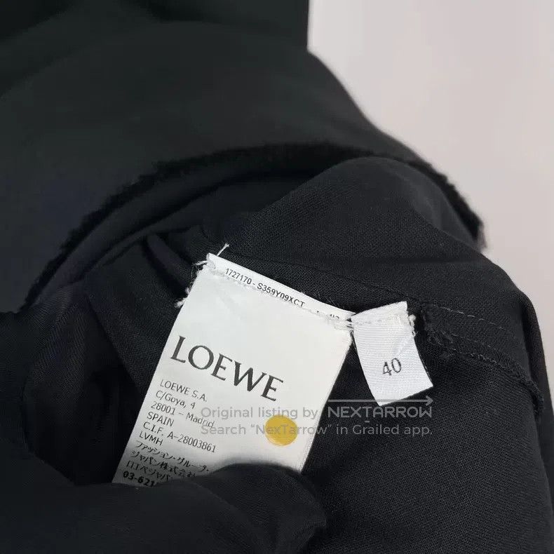 Loewe Loewe Black Round Neck Fringe Mixed Fiber Dress Size S / US 4 / IT 40 - 6 Thumbnail