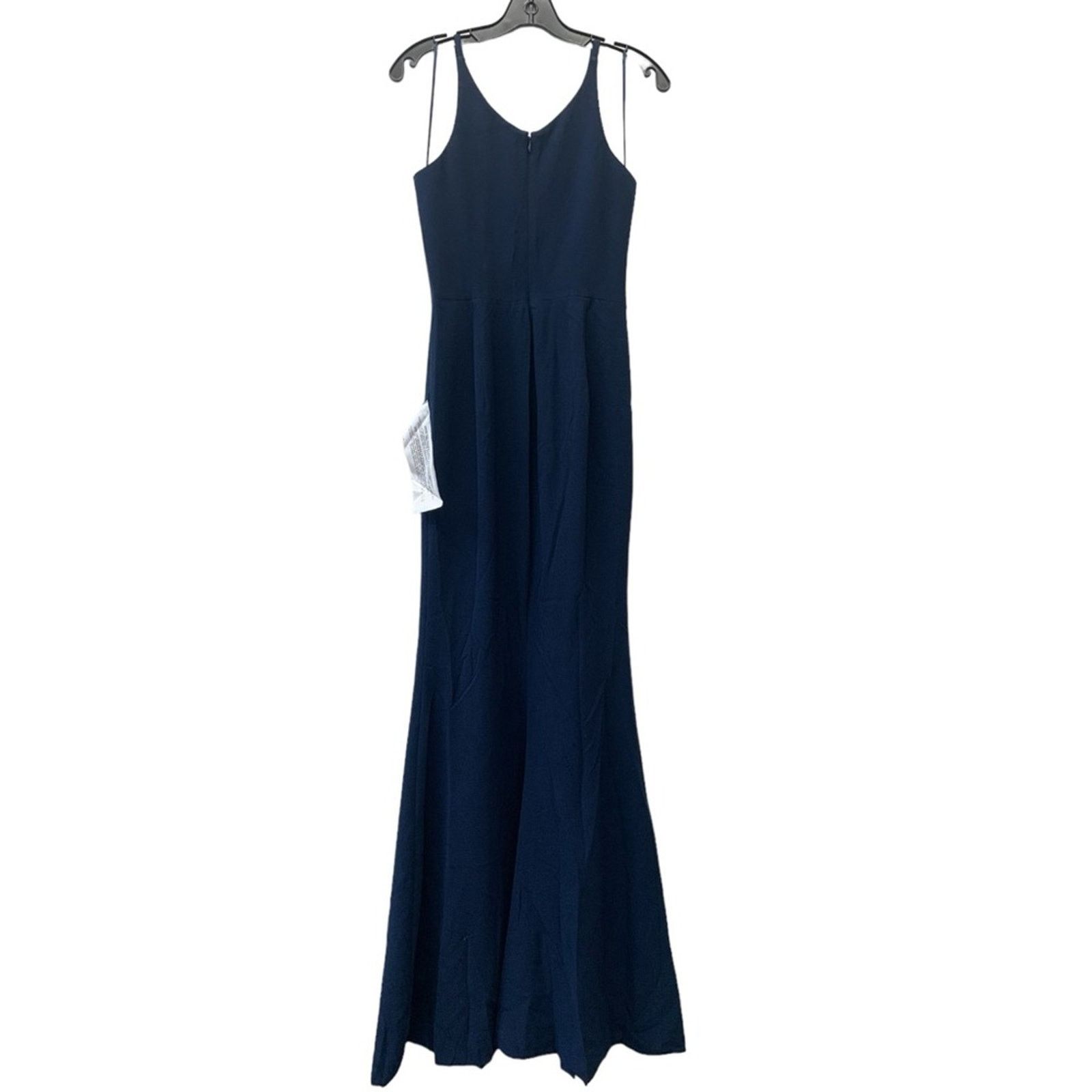 Dress the Population Dress The Population Iris V-Neck Slit Crepe Blue Gown XS Size XS / US 0-2 / IT 36-38 - 9 Thumbnail