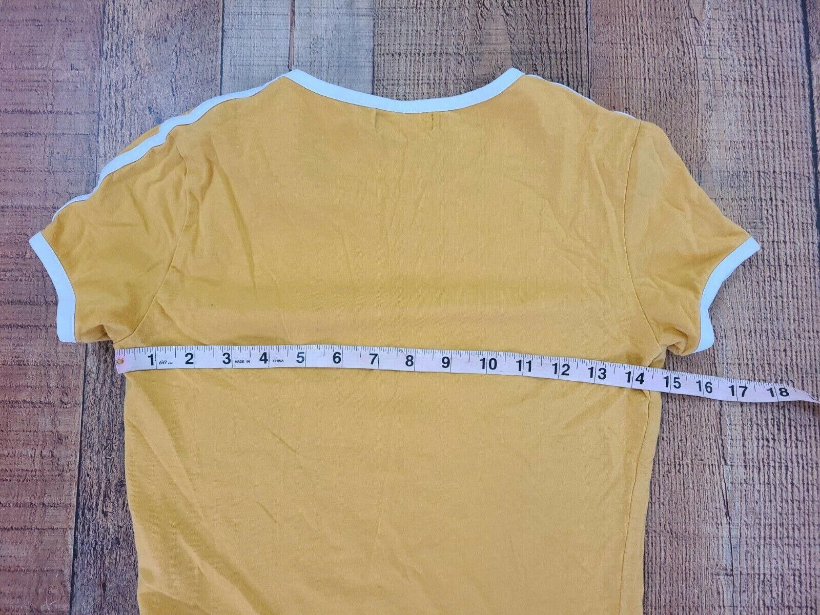 Designer Popular 21 Crop Top Large Mustard Yellow 90s Grunge Size L / US 10 / IT 46 - 5 Thumbnail