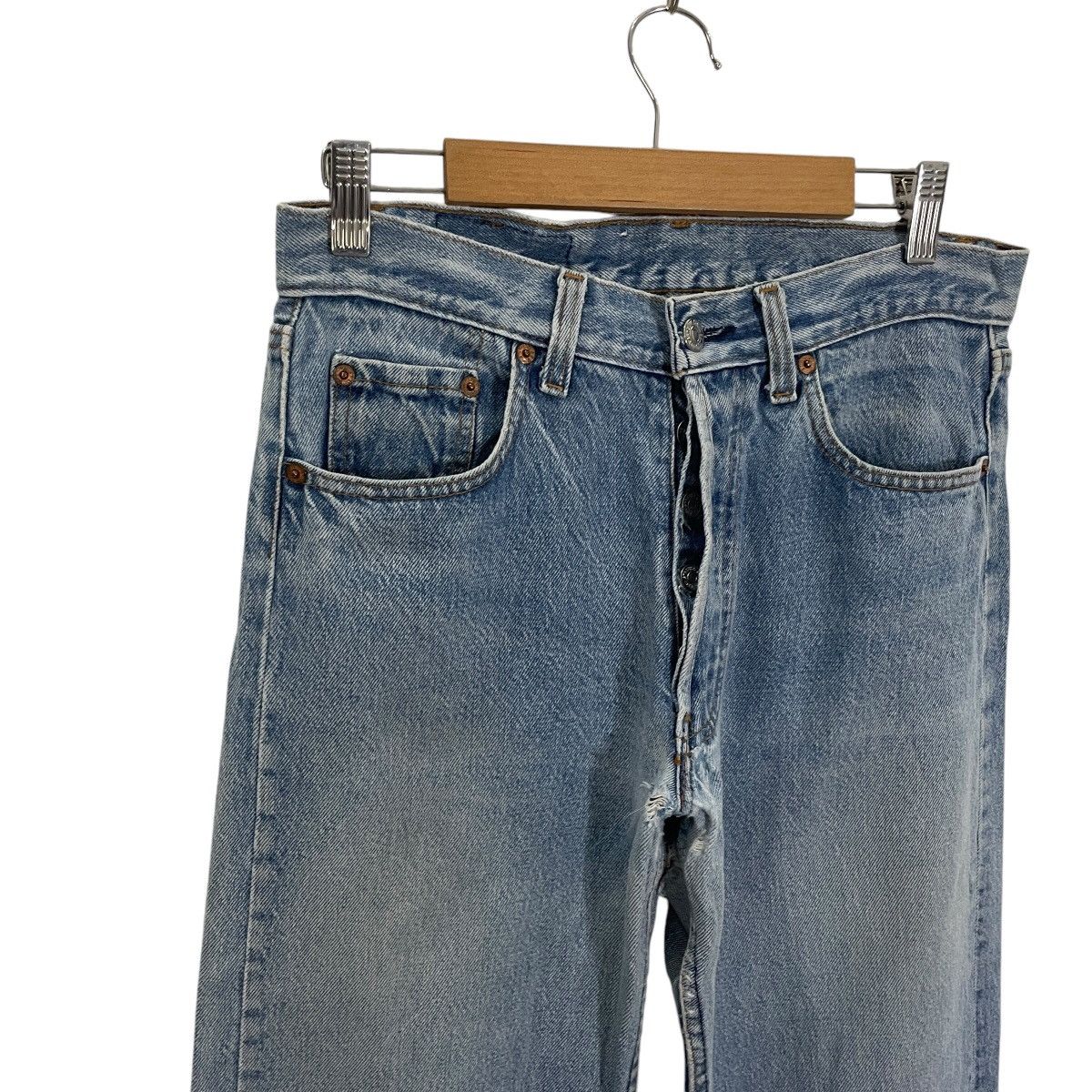 Levi's Vintage 80s Levis Lot 501 Button 50 Distressed Denim Size US 29 - 3 Thumbnail