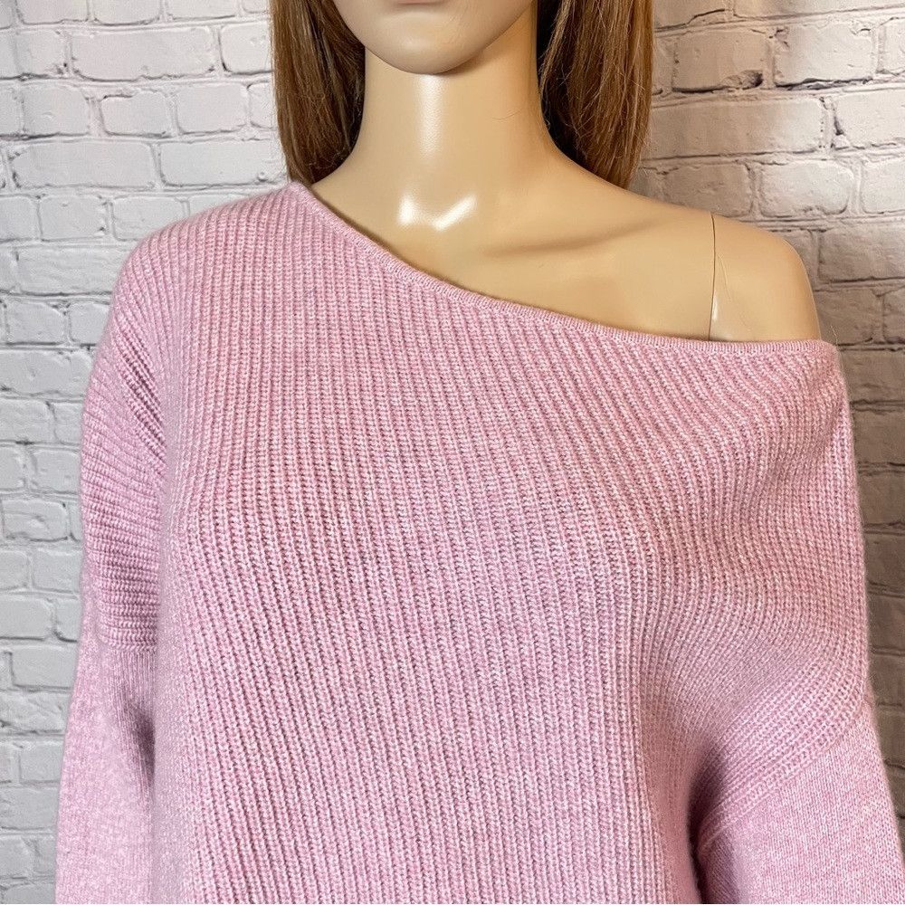 Other Collaboration Cashmere Off Shoulder Ribbed Pink Sweater Siz Size XS / US 0-2 / IT 36-38 - 8 Thumbnail