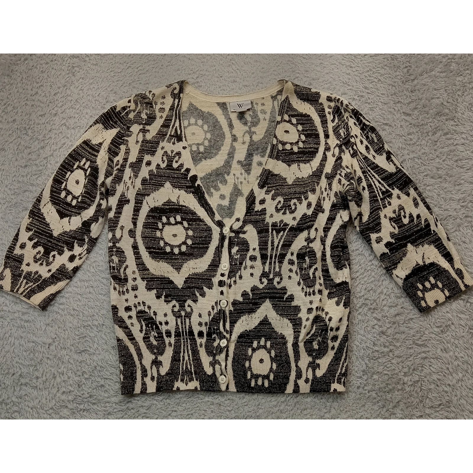 Worthington Worthington Cardigan Sweater M Women's 3/4 Sleeve Size M / US 6-8 / IT 42-44 - 1 Thumbnail