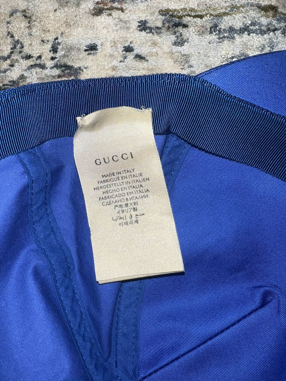 Gucci Blue Gucci 100 Baseball Velcro Strap Cap Sz OS Size ONE SIZE - 3 Thumbnail