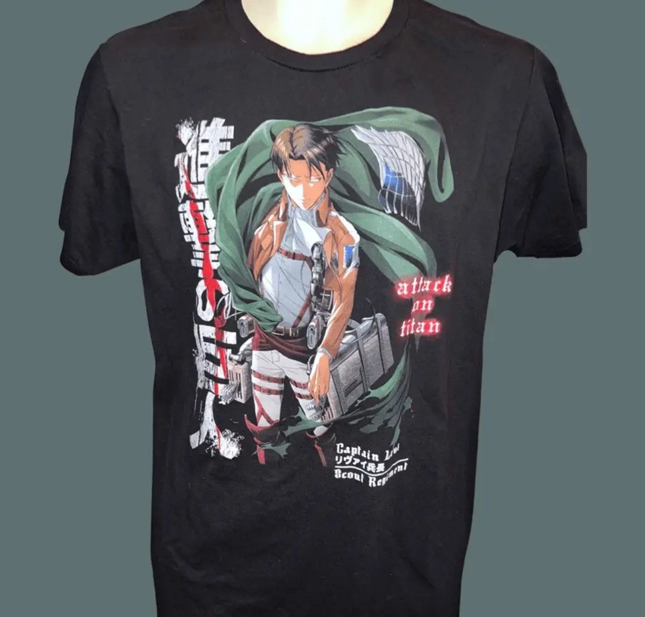 Japanese Brand Funimation Attack On Titan Season 3 Graphic T-Shirt Size ...