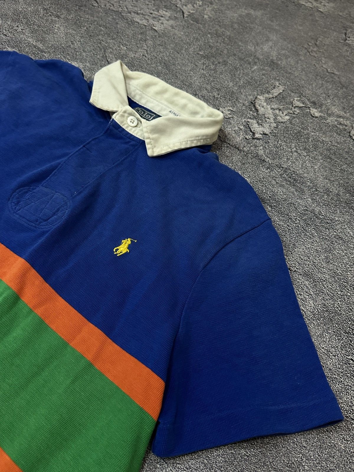 Polo Ralph Lauren × Vintage Vintage 90’s Polo Ralph Lauren Striped Rugby Jersey Size US M / EU 48-50 / 2 - 4 Thumbnail