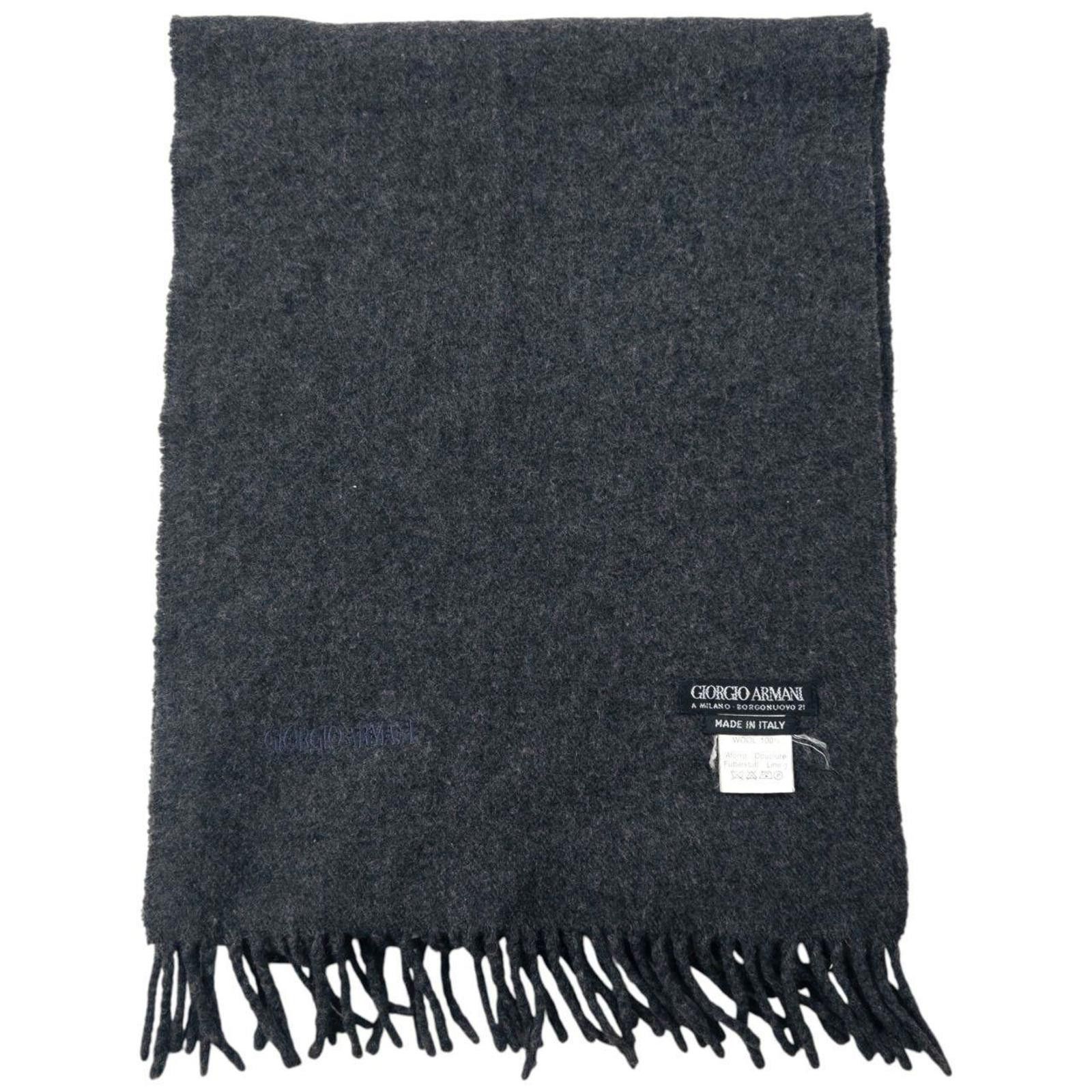 Giorgio Armani Vintage 80s Giorgio Armani Wool Tassel Scarf Size ONE SIZE - 1 Thumbnail