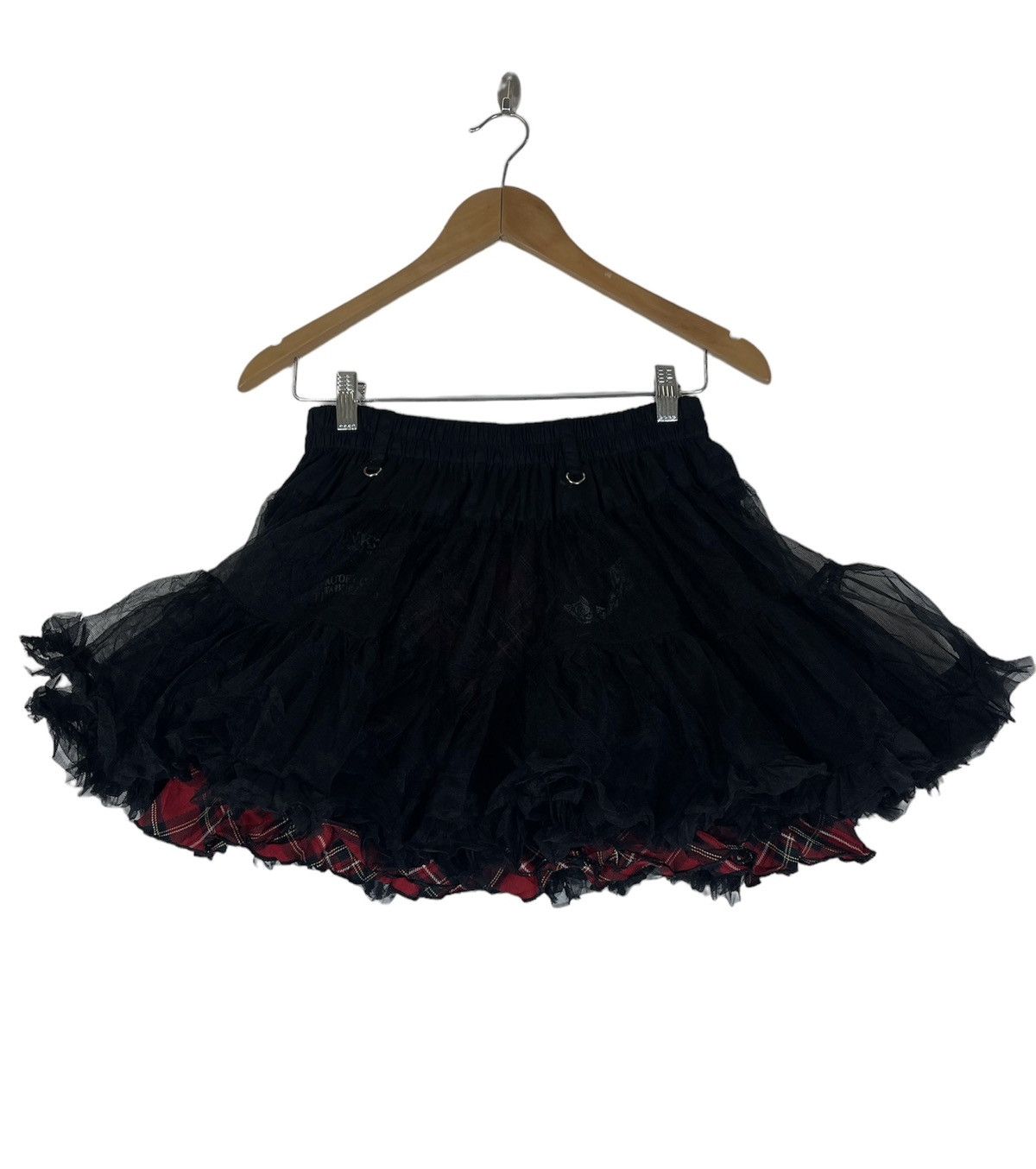 image of Seditionaries x Vintage Mad Punk By Mad Girl Tartan Inspired Chrome Hearts Skirt in Black, Women's 