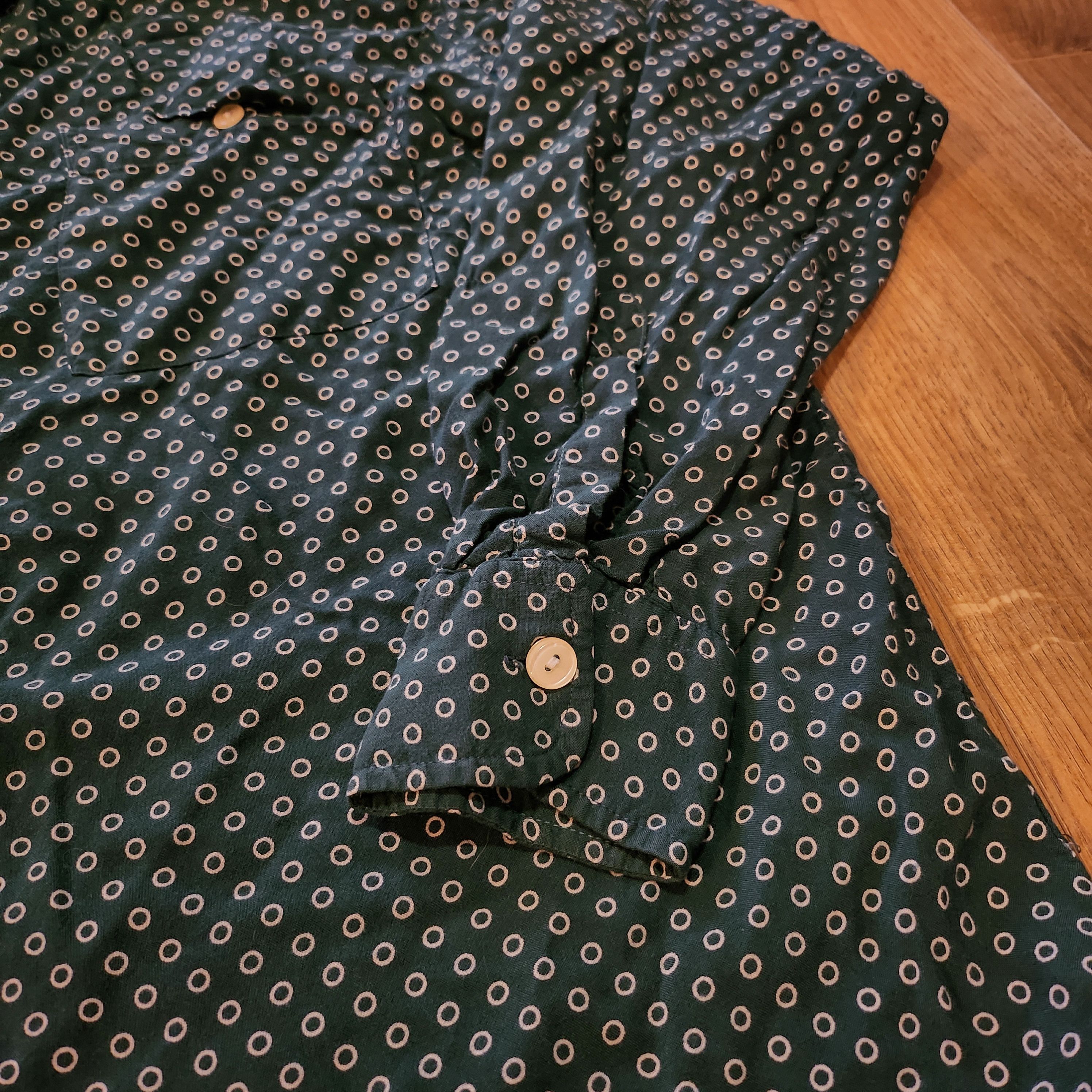 Other × Vintage 80's Green Circles Shirt Size US L / EU 52-54 / 3 - 2 Thumbnail