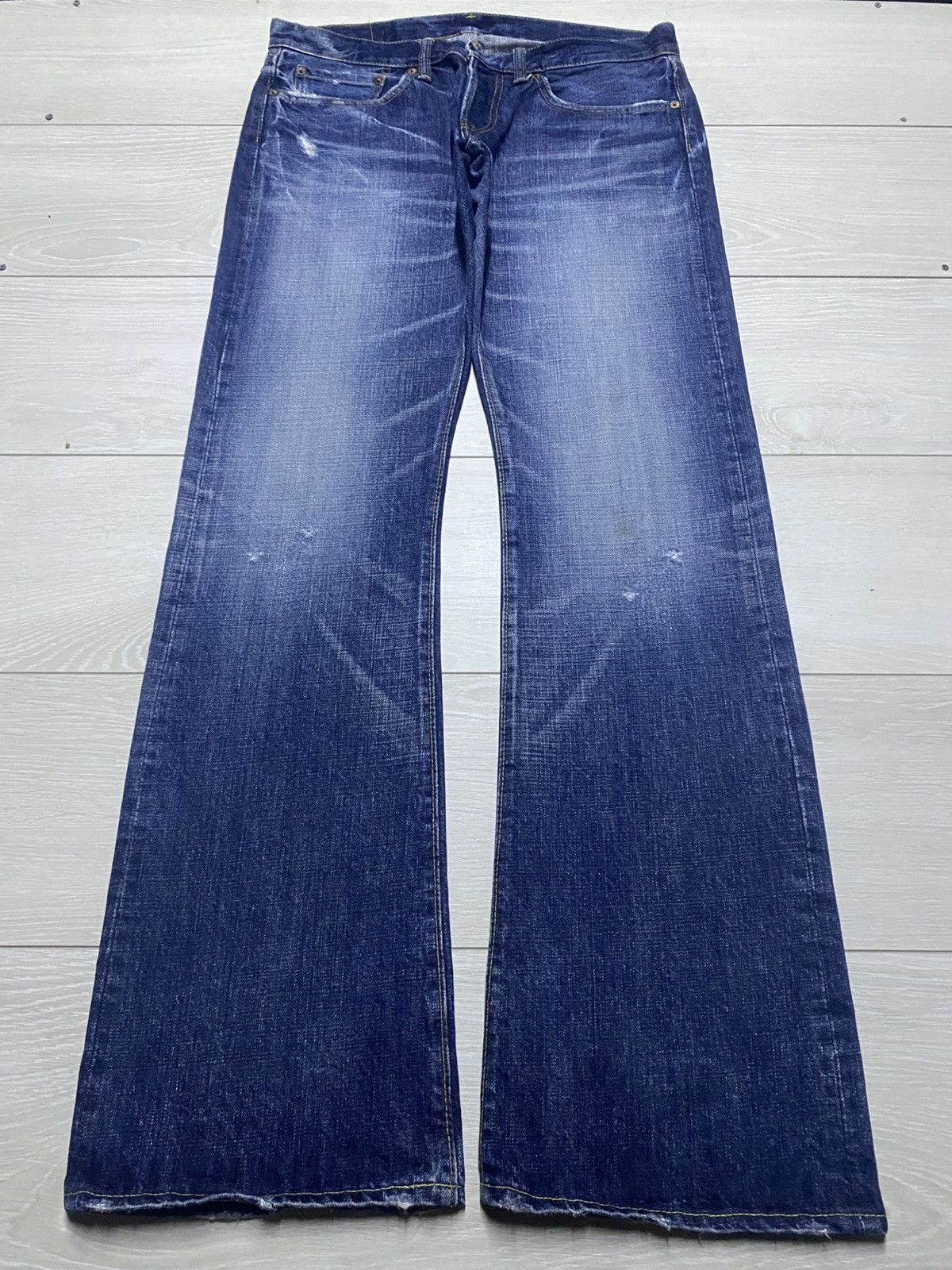 Eternal Eternal Y2K Faded Wash Flare Bootcut Jeans Size US 33 - 1 Thumbnail