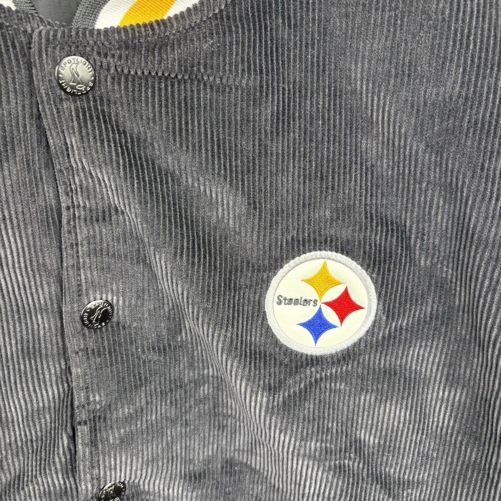 Other Y2K Black Corduroy Pittsburgh Steelers Bomber Size X-Large Size US XL / EU 56 / 4 - 5 Thumbnail
