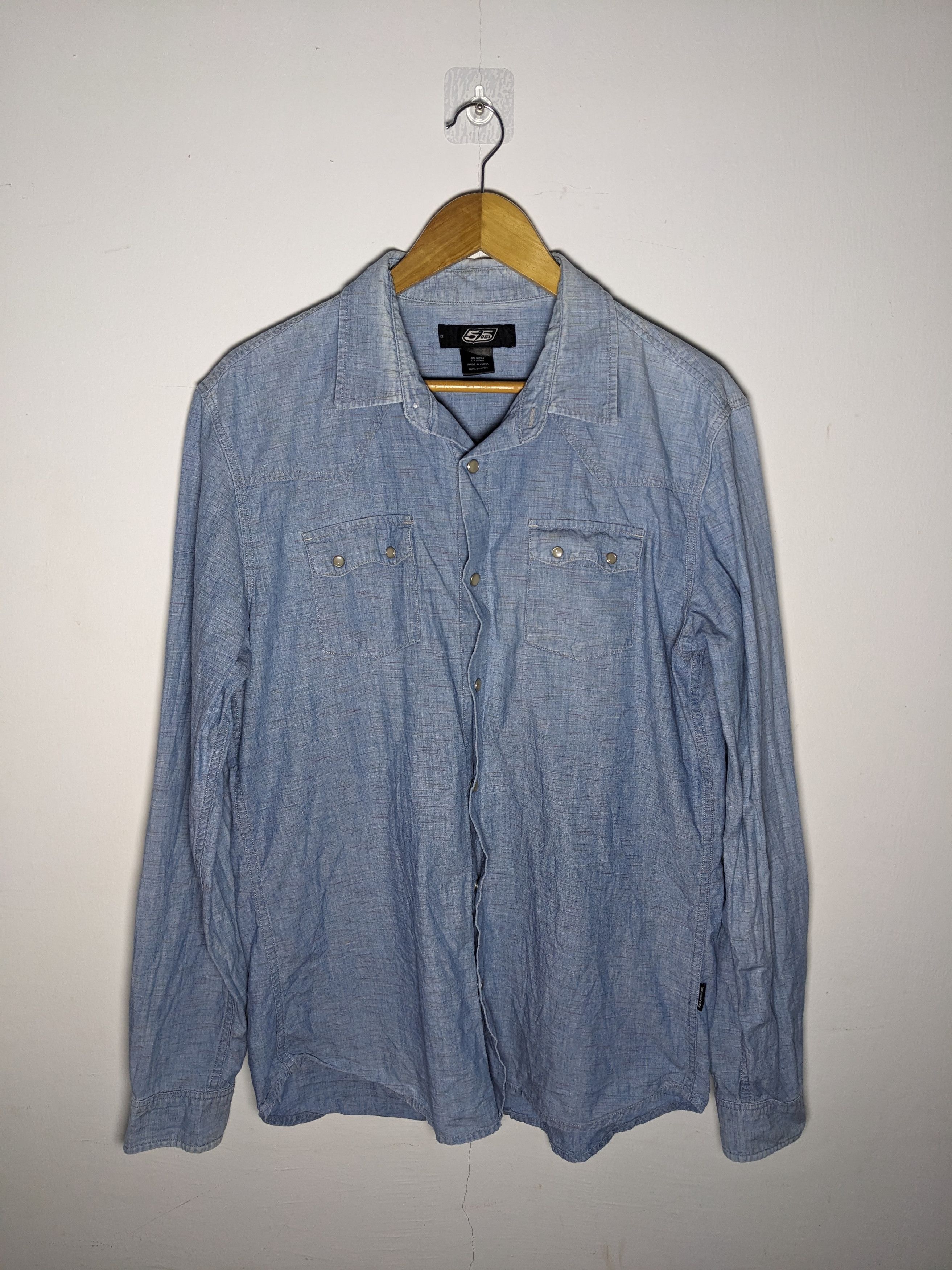 Cowboy Equipment × Diesel Diesel Cowboy Pearl Snap Button Up Western Shirt Blue Size US XL / EU 56 / 4 - 1 Thumbnail