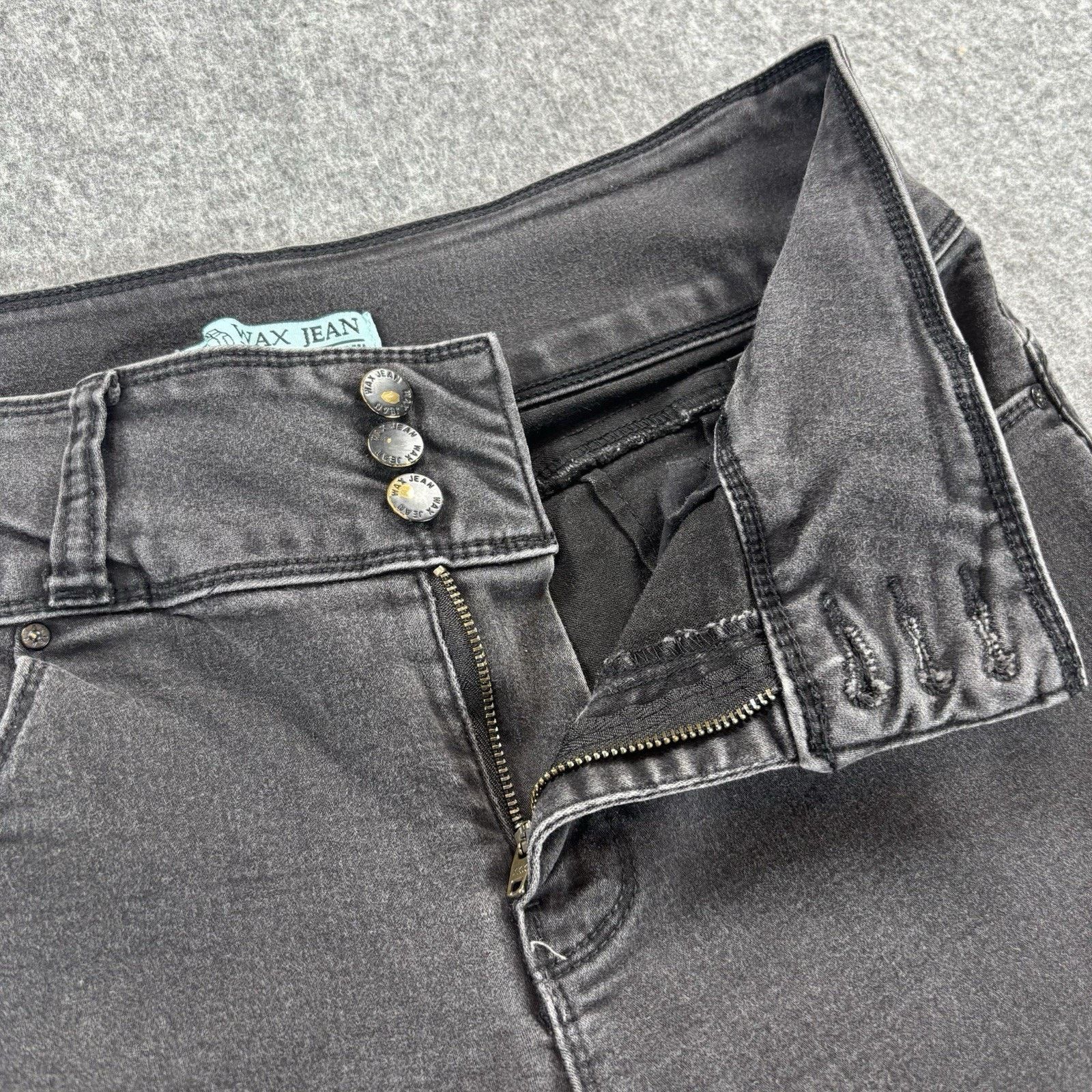 Other Wax Jean Butt I Love You Black High Rise Jeans 30x27 Sz 11 Size 30" / US 8 / IT 44 - 3 Thumbnail