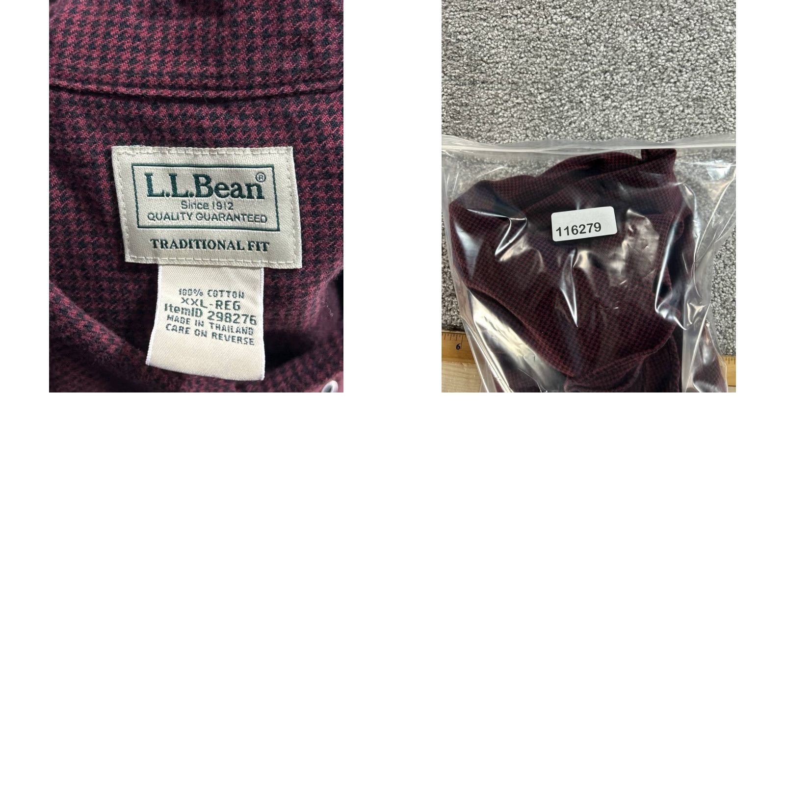 Vintage VINTAGE L.L.Bean Wicked Good Flannel Shirt Mens 2XL Red Cotton Traditional Button-Front Shirt Size US XXL / EU 58 / 5 - 8 Thumbnail