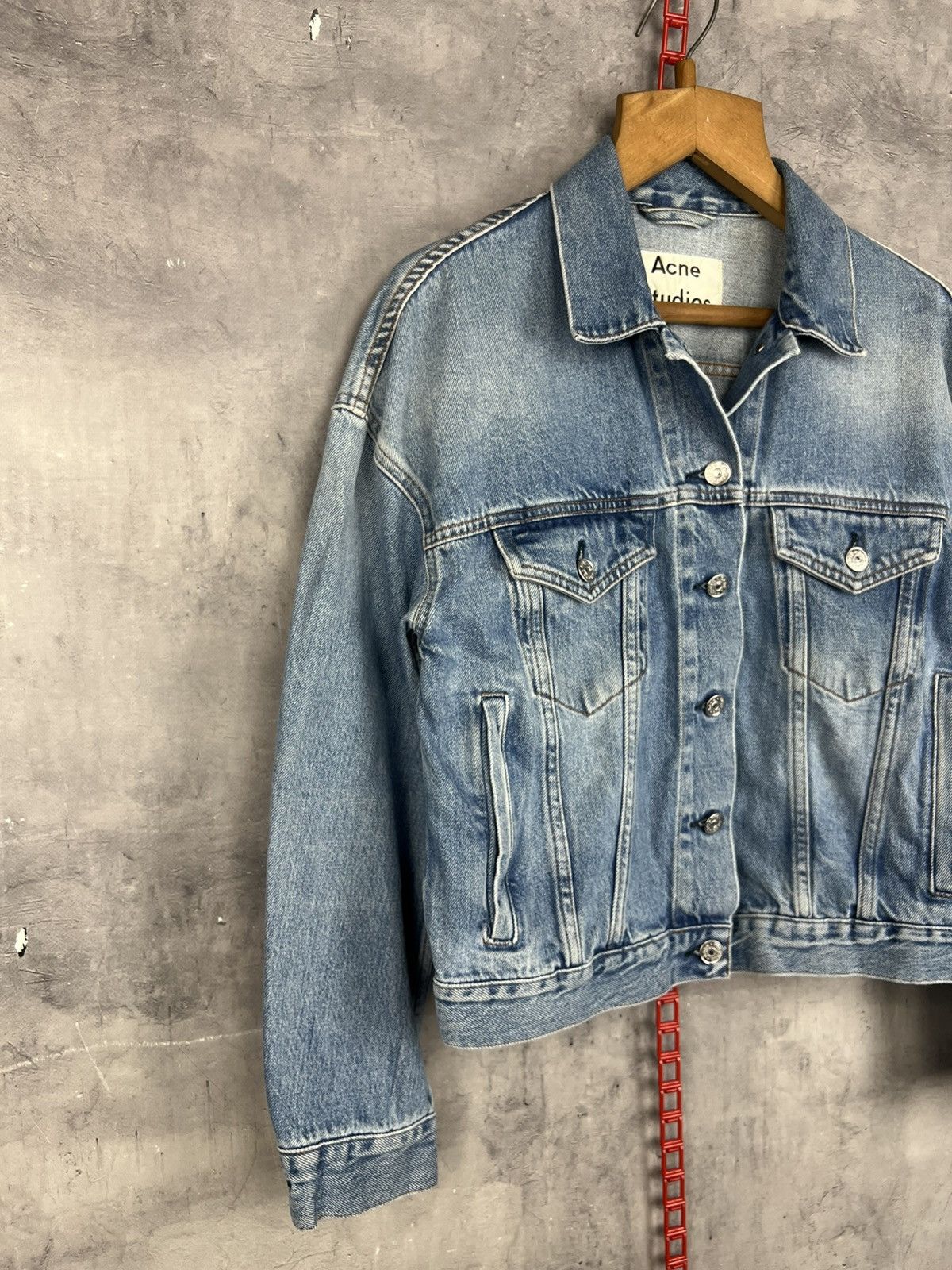 Acne Studios Acne Studios Women’s Lab Nt Mid Vtg Denim Jacket Size 34 Size XXS / US 00 / IT 34 - 4 Thumbnail