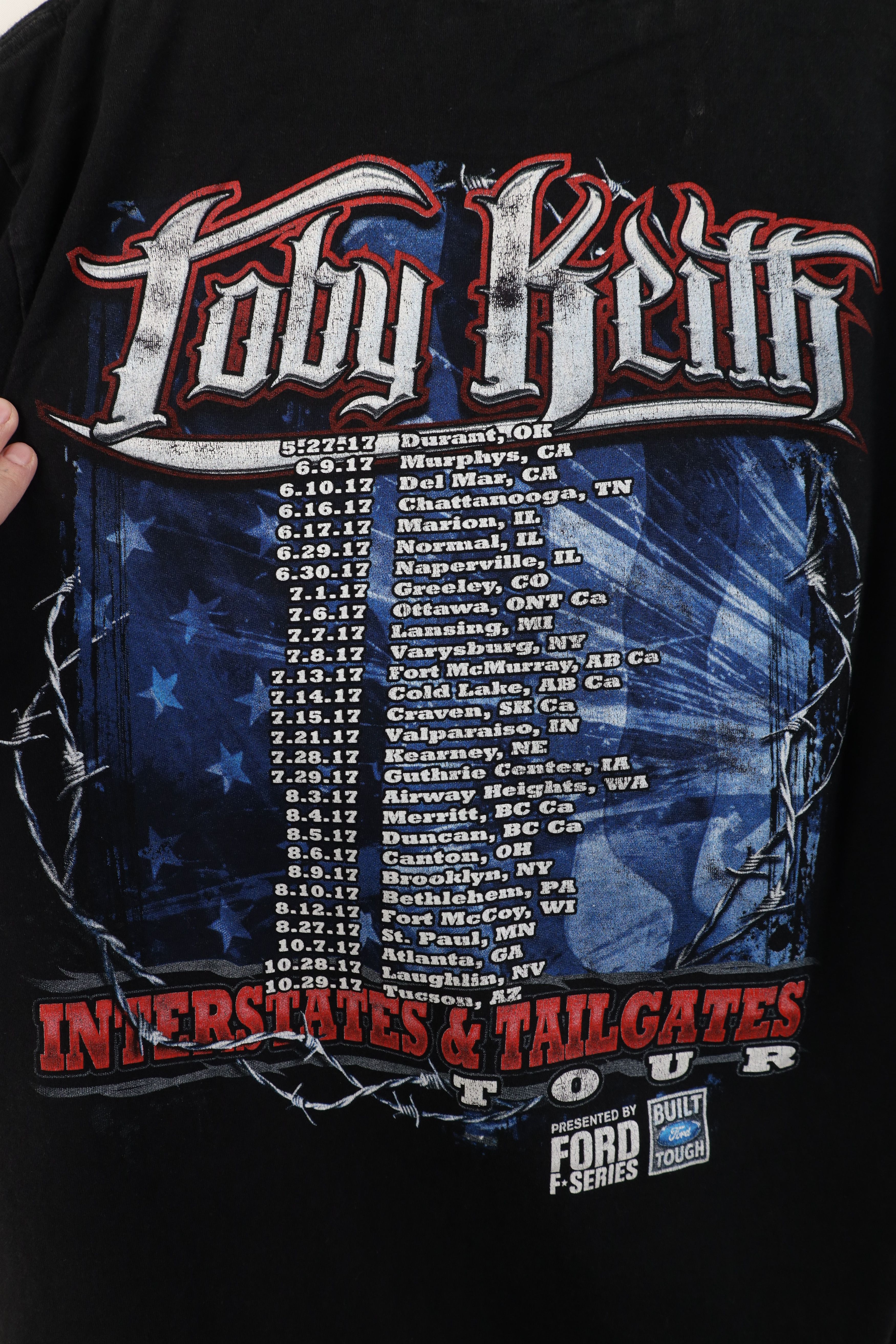 Vintage Y2K Interstates & Tailgates Tour Toby Keith Band T-Shirt Size US M / EU 48-50 / 2 - 10 Thumbnail