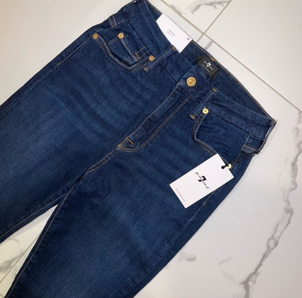 7 For All Mankind 7 For All Mankind Slim Illusion Luxe Super Skinny Jeans Size 26" / US 2 / IT 38 - 3 Thumbnail