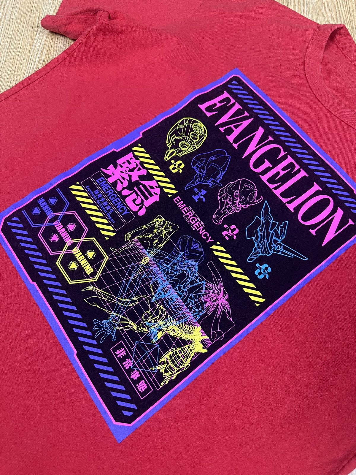 Anime Evangelion Emergency Code by Khara Baggy Shirt A389 Size US M / EU 48-50 / 2 - 3 Thumbnail