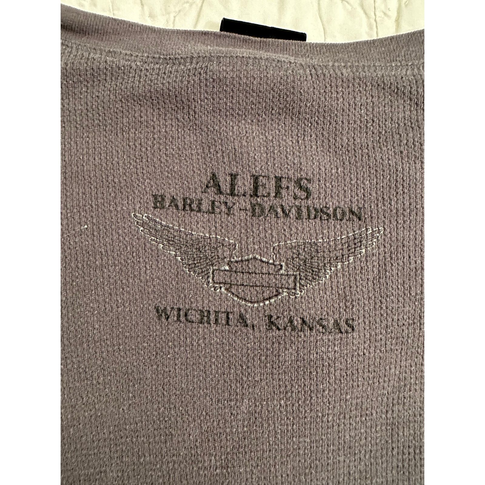 Harley Davidson VINTAGE HARLEY DAVIDSON GRAY THERMAL FADED LONG SLEEVE TEE Size US S / EU 44-46 / 1 - 4 Thumbnail