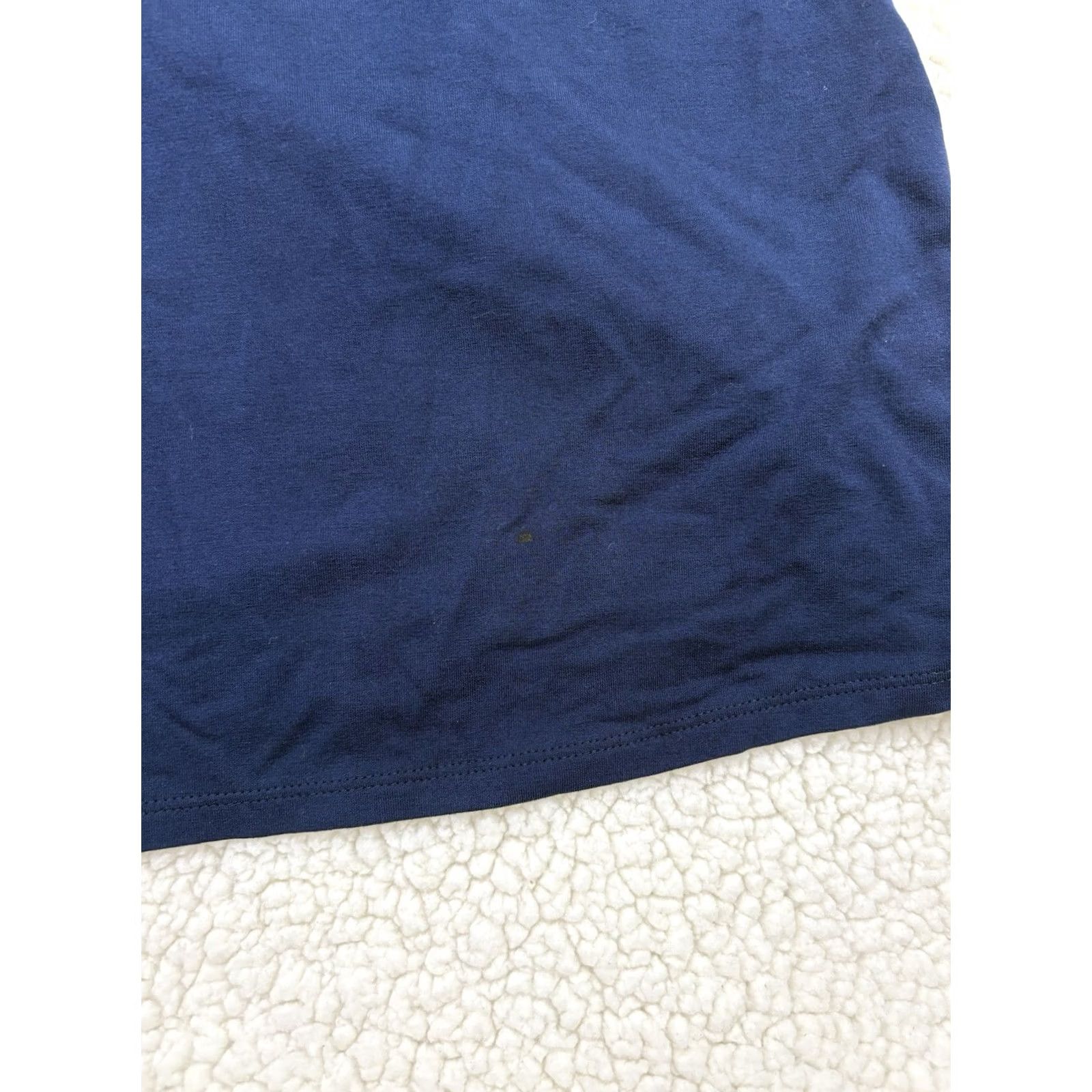 J. Jill J.Jill Dress Shift Knit Navy 3/4 Sleeve Round Neck Knee Length S Stretch Back Pleat Rayon Spandex Size S / US 4 / IT 40 - 5 Thumbnail