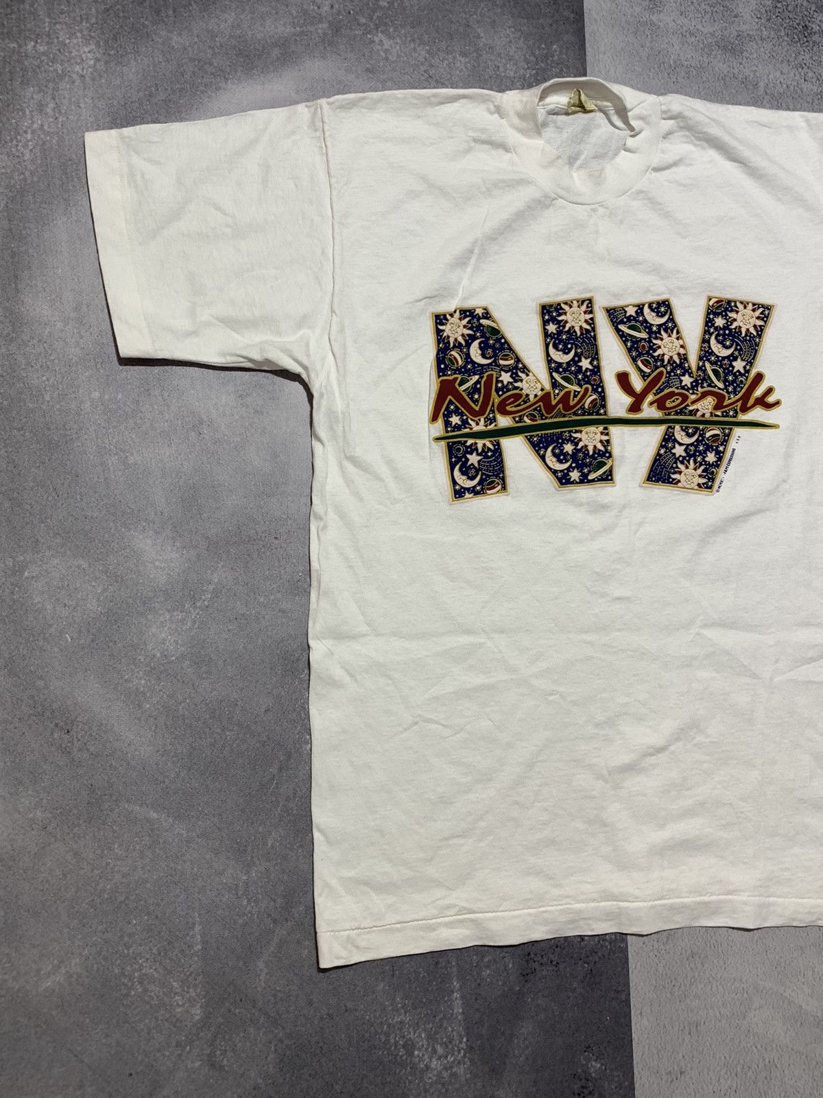 Vintage Vintage 90s NewYork 1995 tee big logo one stitch size L Size US L / EU 52-54 / 3 - 2 Thumbnail