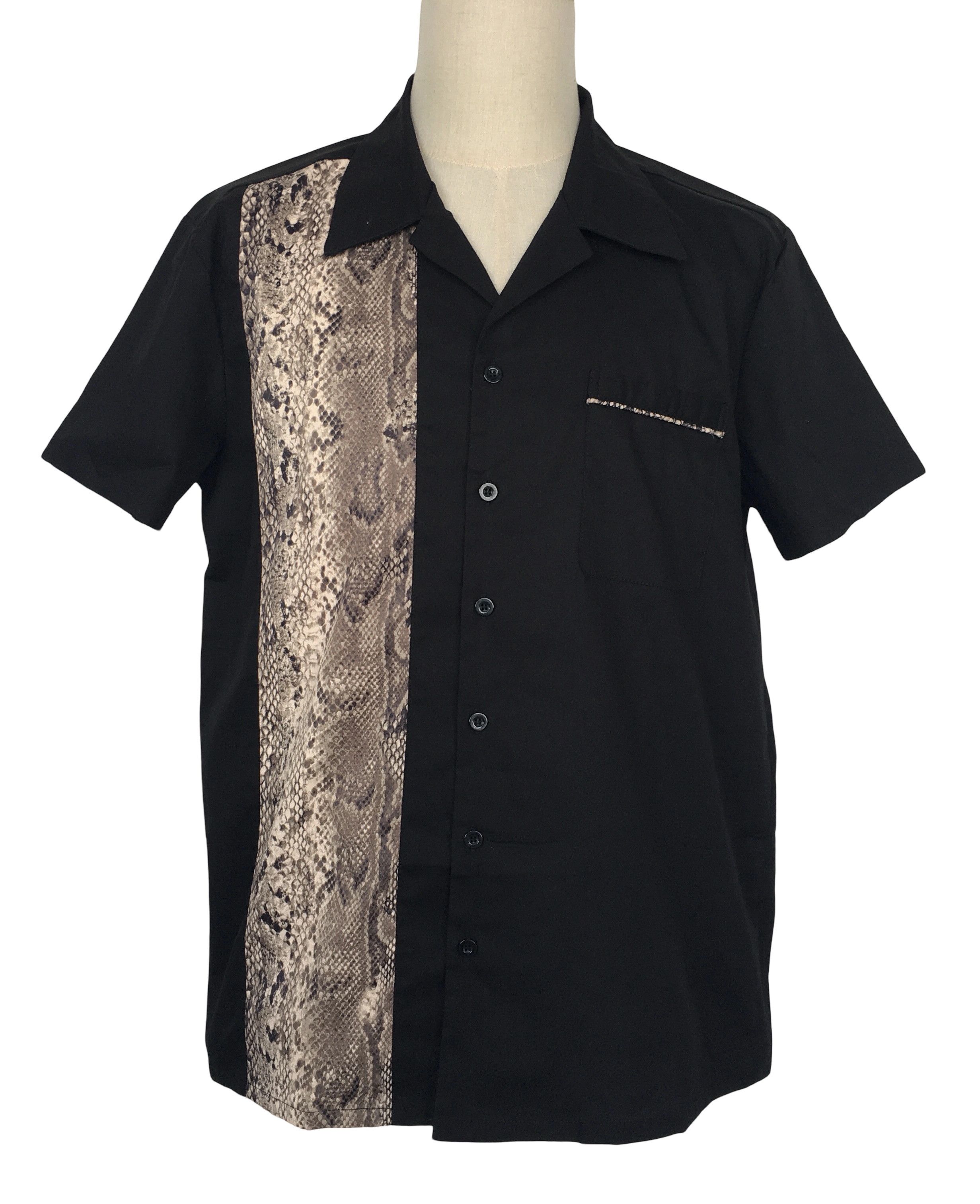 Other Pocket Black Men Shirts Contrast snake Pattern Size US L / EU 52-54 / 3 - 1 Thumbnail