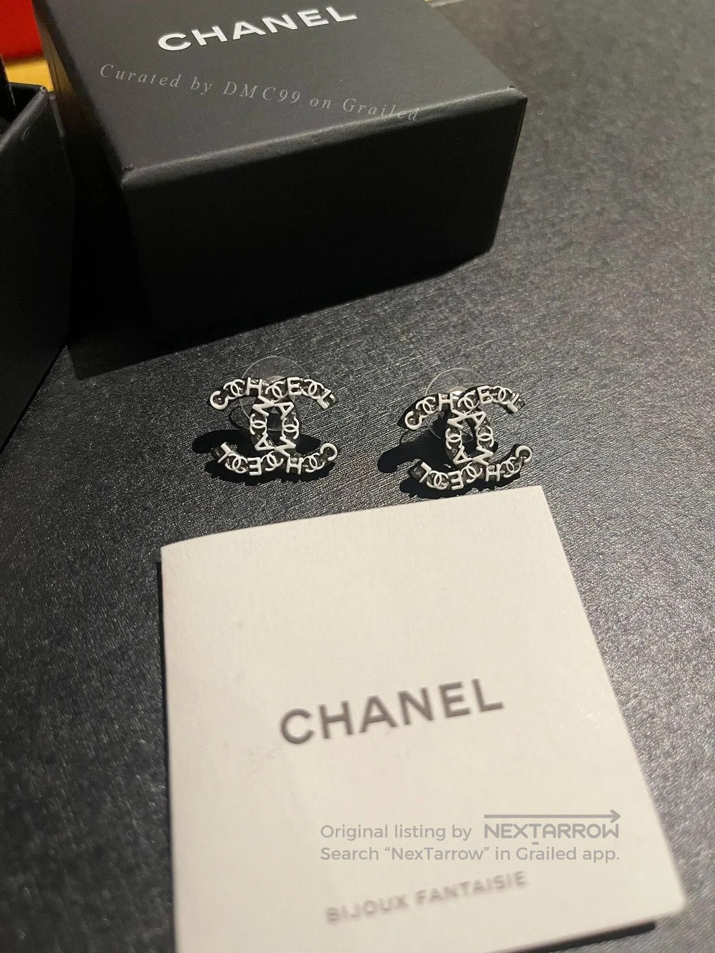 Chanel Chanel Double C Black Silver Earrings. Size ONE SIZE - 2 Thumbnail