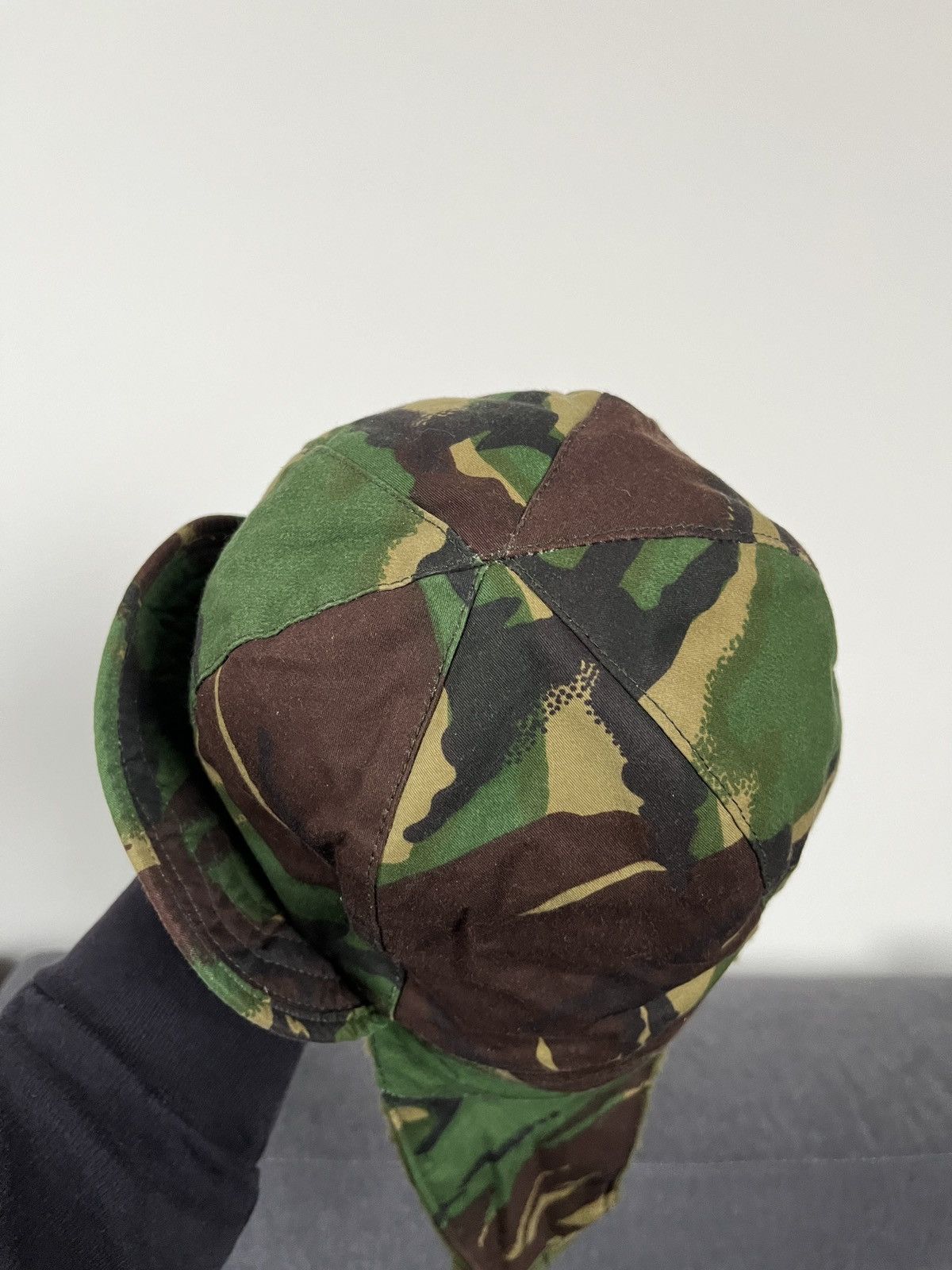 Vintage Kurt Cobain Style DPM Camo Trapper Hat Military Ushanka Size ONE SIZE - 7 Thumbnail