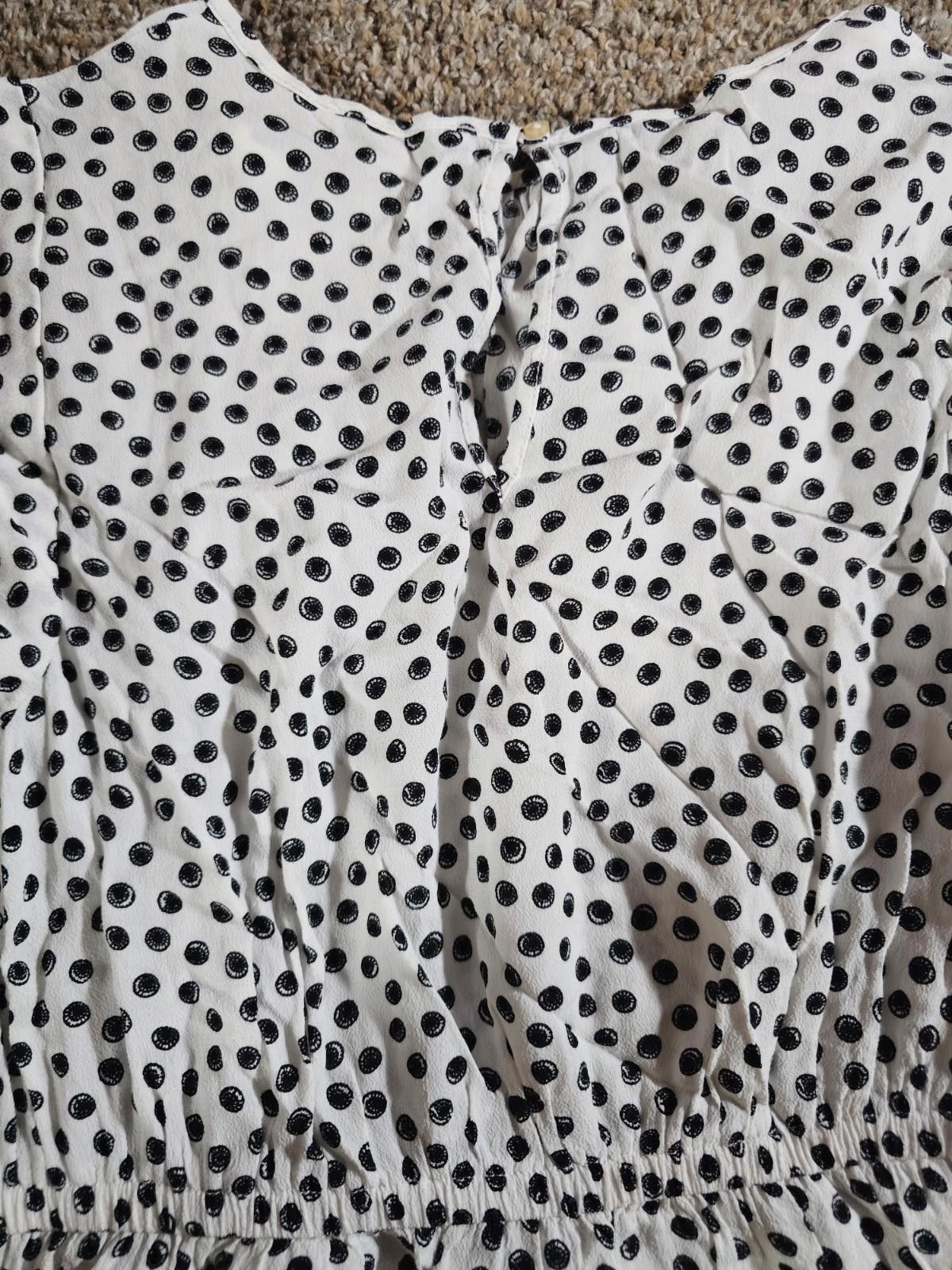 Designer Free Assembly White Polka Dot Circle Dress Small Size S / US 4 / IT 40 - 6 Thumbnail