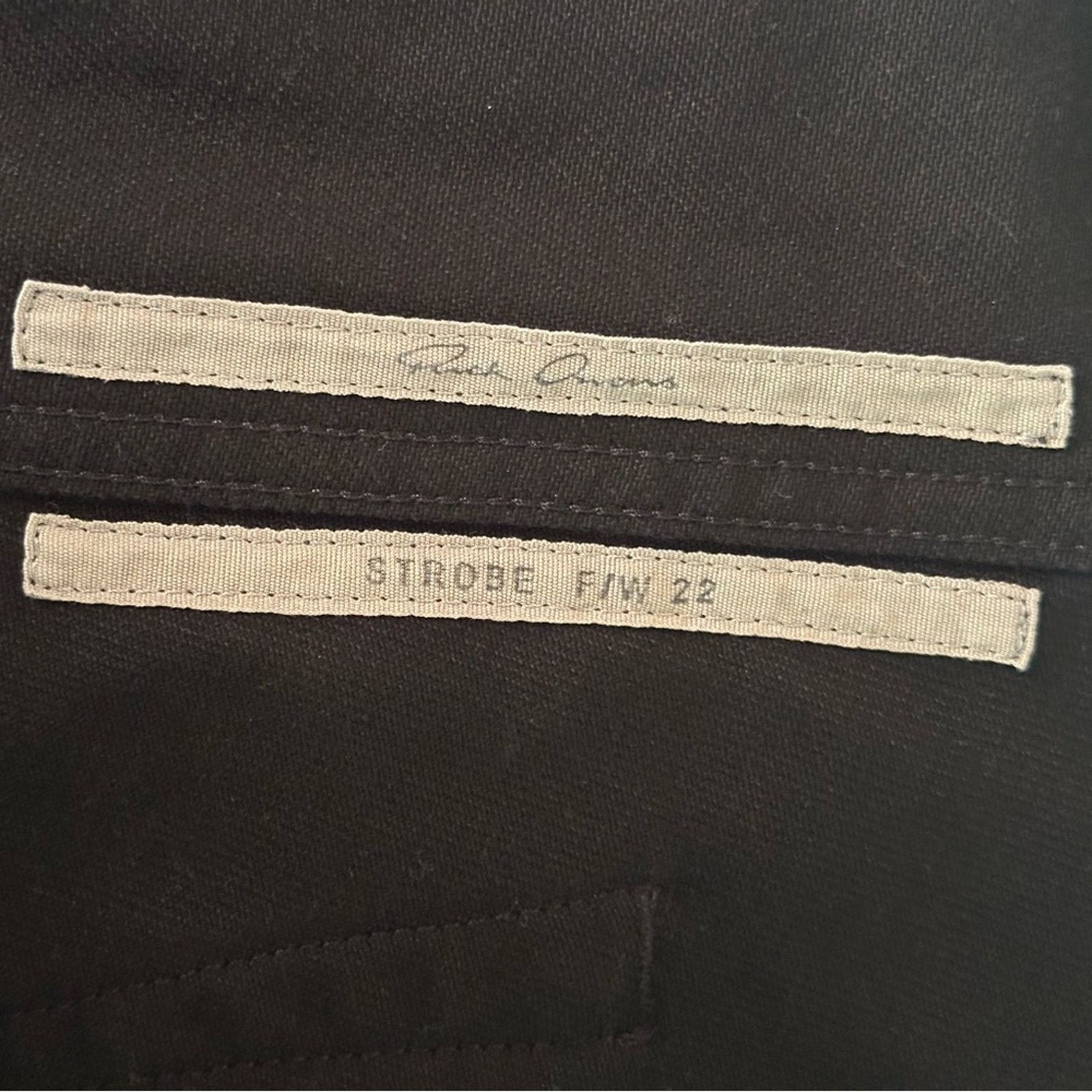Rick Owens Bolan Strobe FW22 Flare Bootcut Pants size 34 Black Cotton Size US 34 / EU 50 - 2 Thumbnail