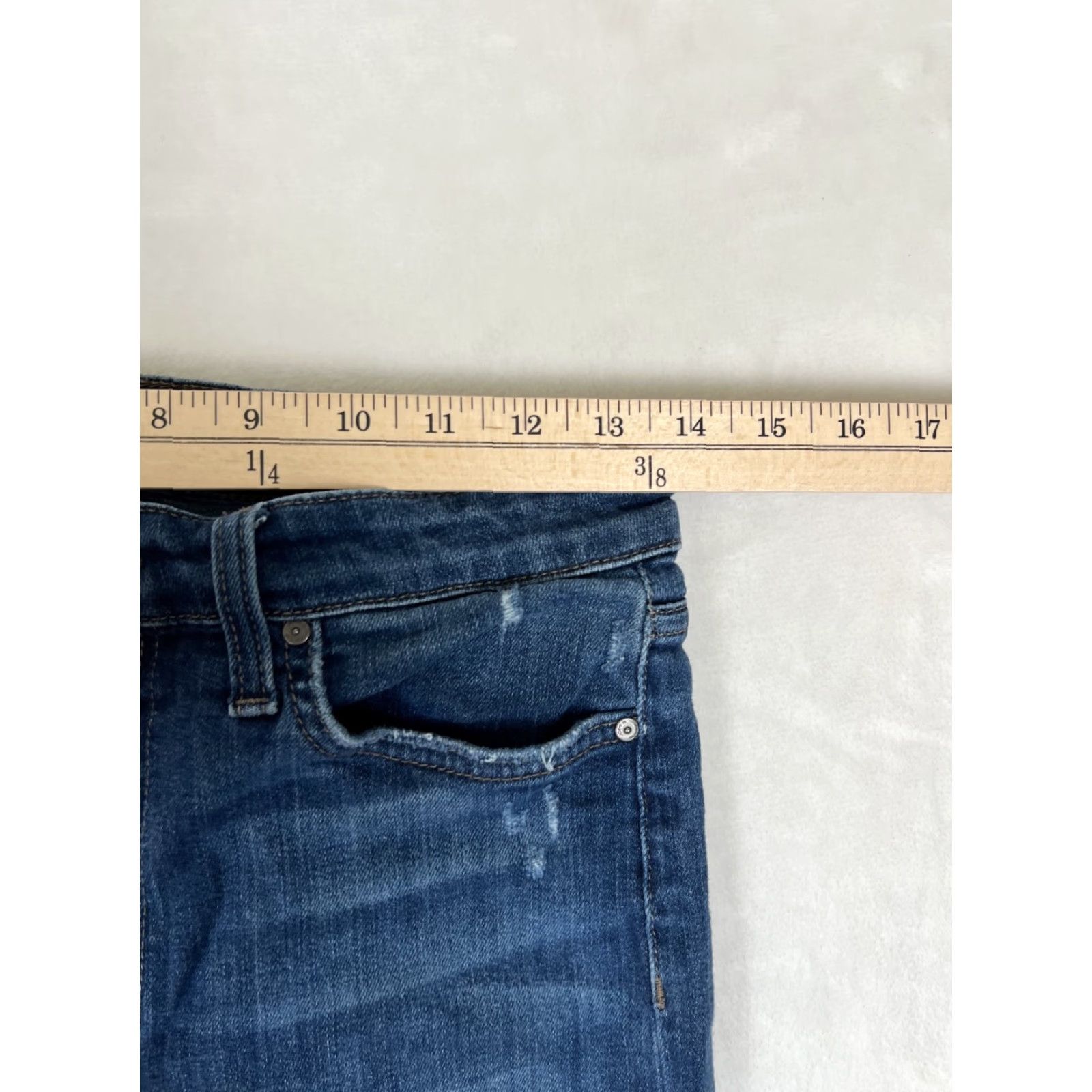Vintage Joe's Jeans Women's Jeans 28 Denim High Rise Skinny Ankle Dark Wash Distressed Blue Regular 27in Inseam Womens Jeans Size 28" / US 6 / IT 42 - 3 Thumbnail
