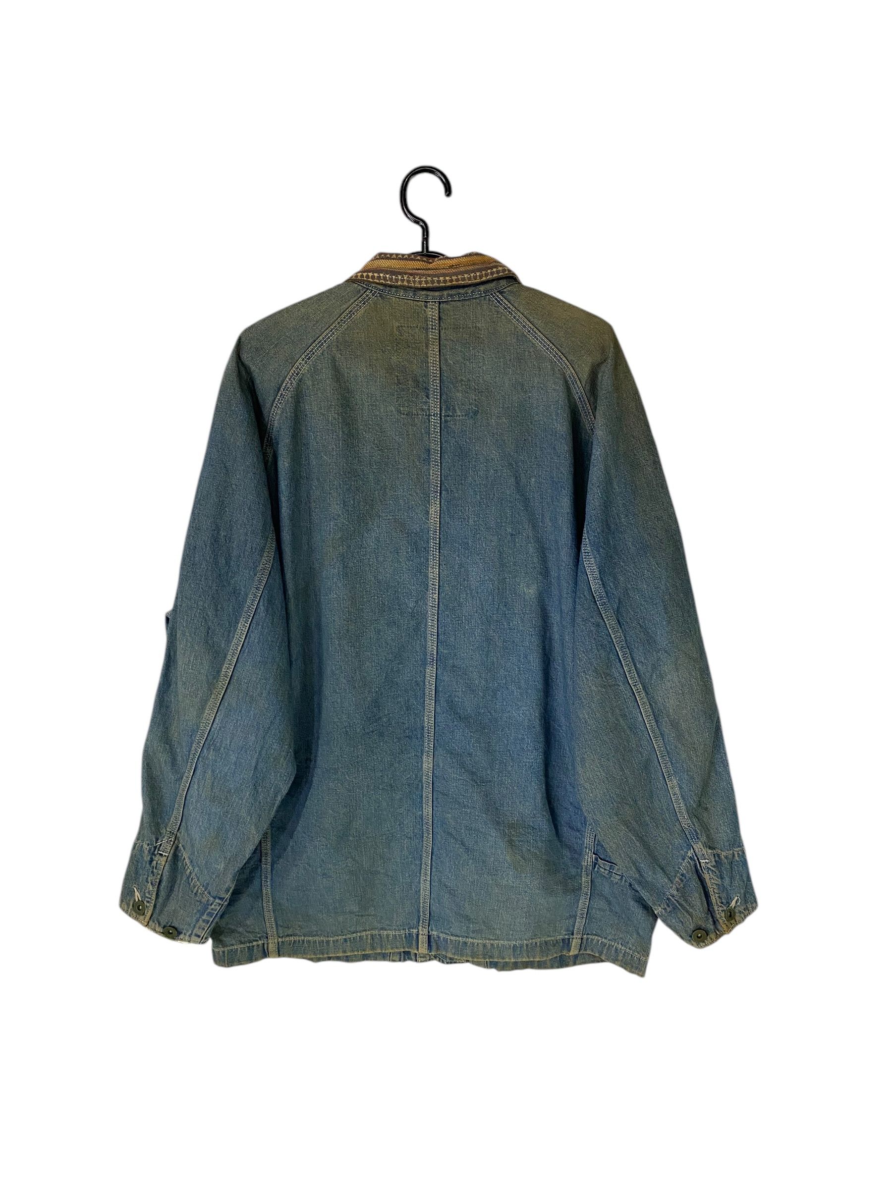 Other 1980s Unbranded aztec trim denim chore jacket Size US L / EU 52-54 / 3 - 3 Thumbnail