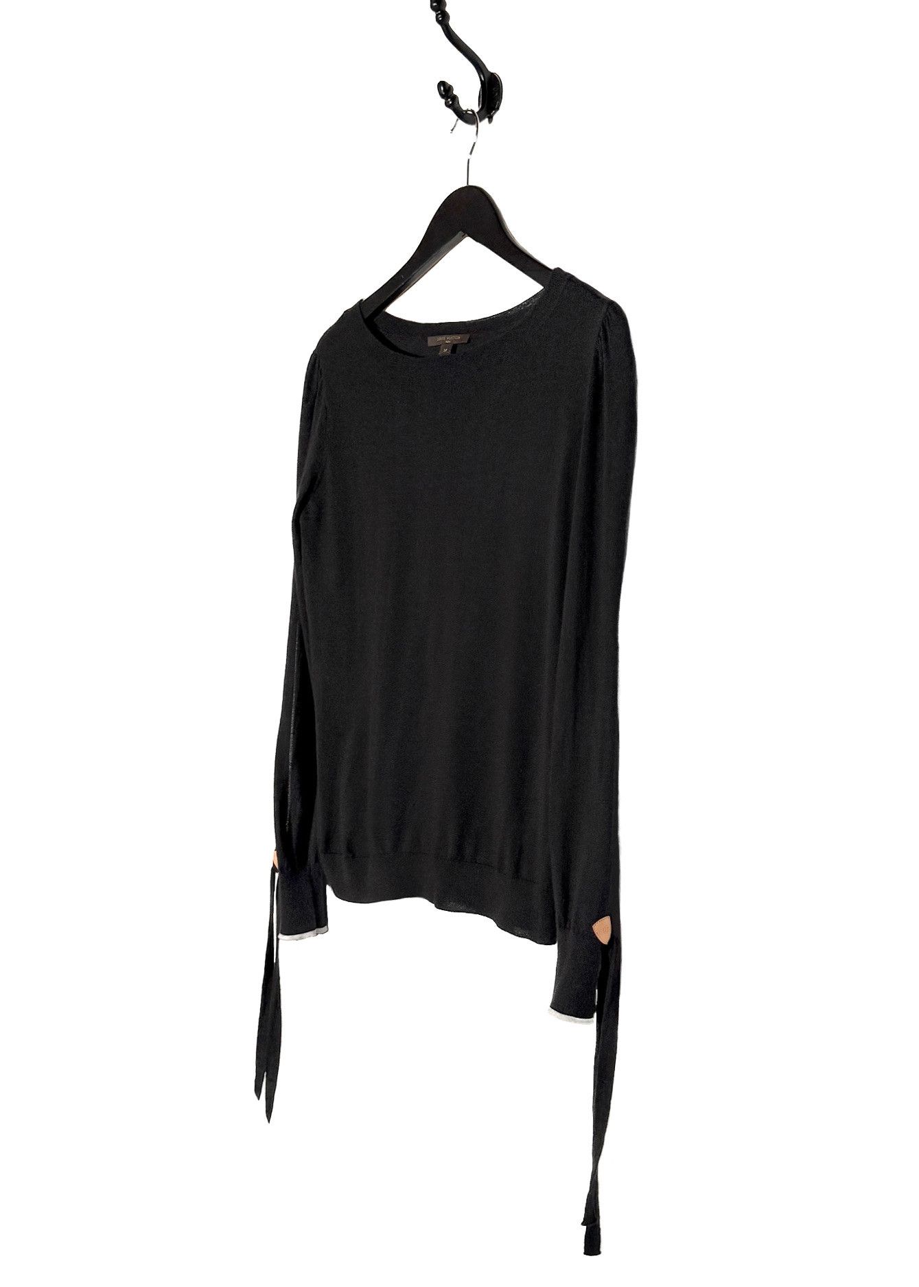 Louis Vuitton Louis Vuitton Black Cashmere Wool Open Arms Thin Sweater Size M / US 6-8 / IT 42-44 - 2 Thumbnail