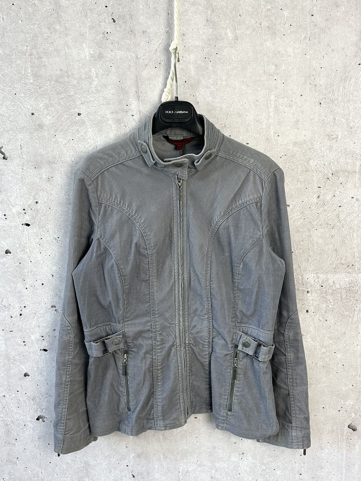 John Richmond × Vintage Vintage John Richmond Corduroy Grey Jacket Size L / US 10 / IT 46 - 1 Thumbnail