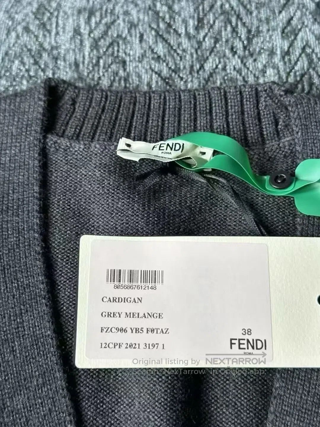 Fendi FENDI Embroidered logo wool cardigan| Size 3XL / US 20-22 - 2 Thumbnail