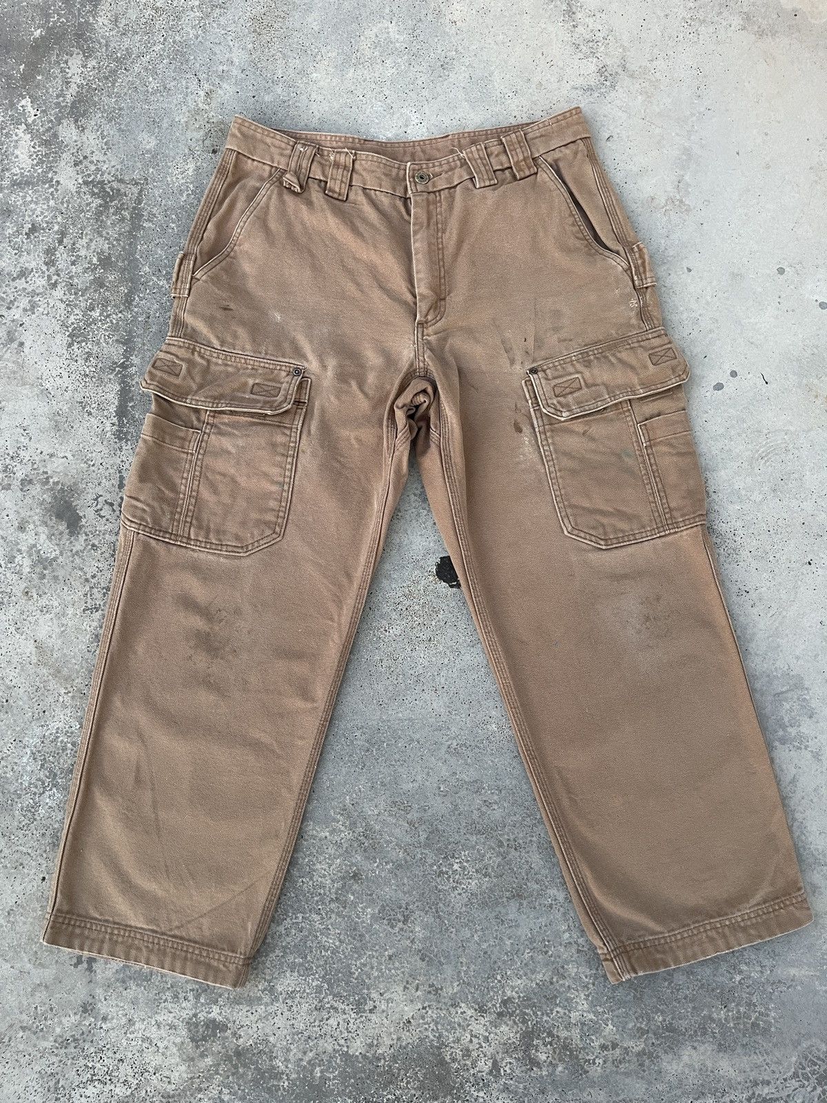 Carhartt × Duluth Trading Company × Vintage Vintage Sunfaded Duluth Trading Company Cargo Pants Size US 34 / EU 50 - 1 Thumbnail