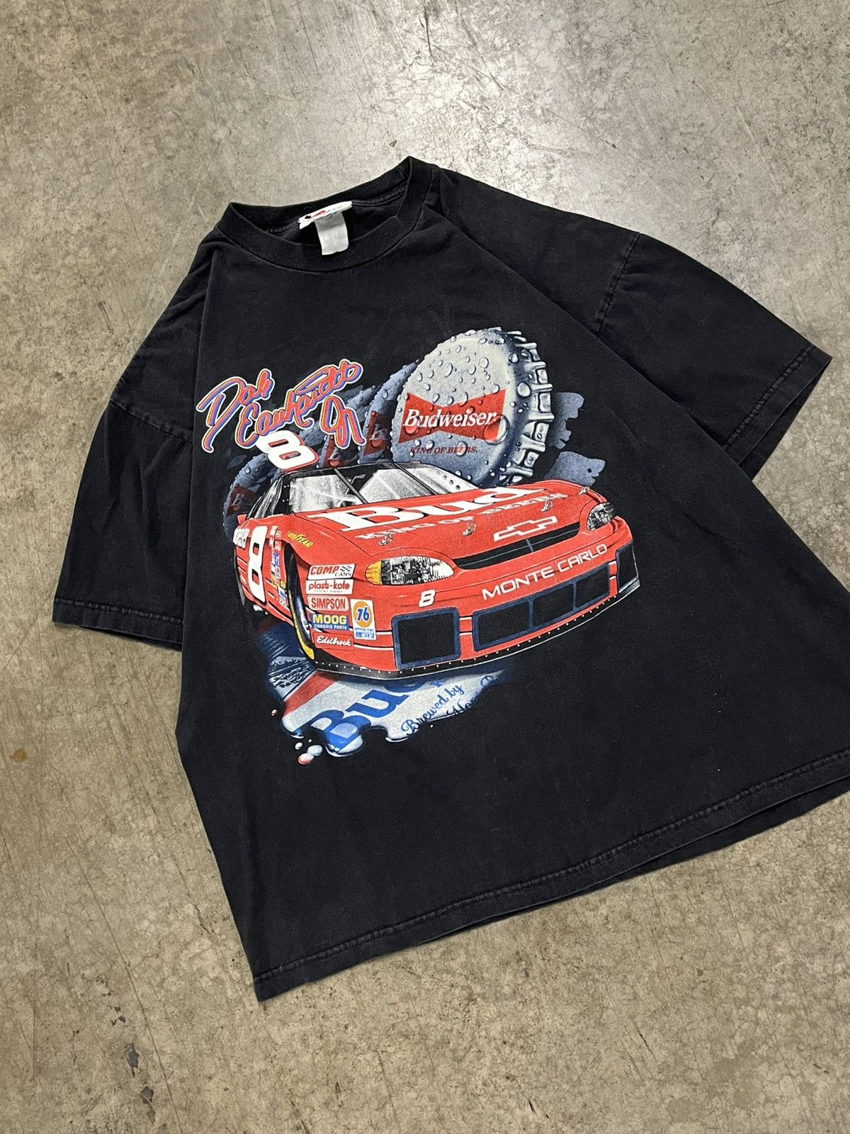 NASCAR × Vintage NASCAR vintage Budweiser beer 90s graphic shirt rare hype Size US XL / EU 56 / 4 - 3 Thumbnail