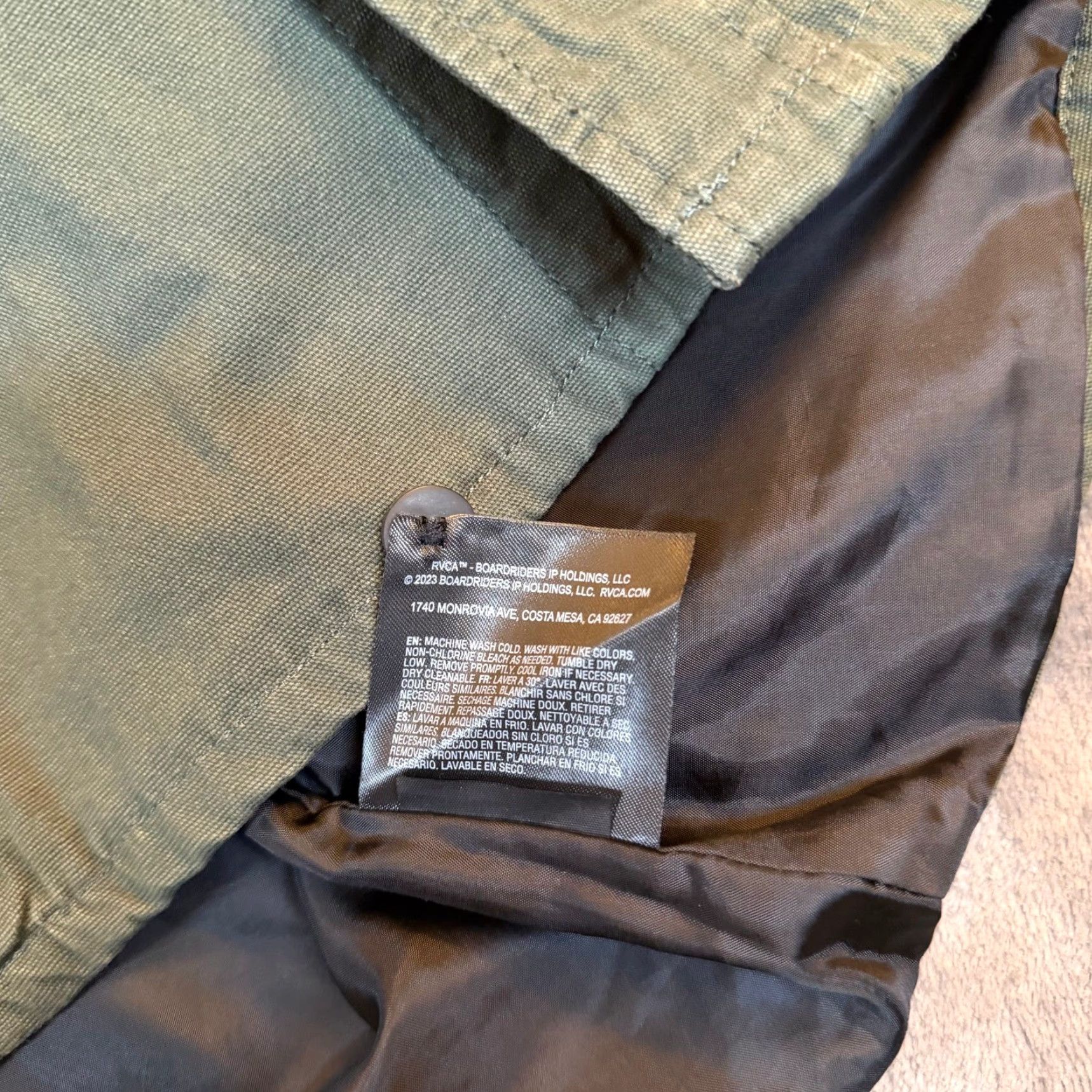 RVCA RVCA Range Jacket Olive Green Sherpa Collar Quilted Lined Canvas Mens Medium NEW Size US M / EU 48-50 / 2 - 6 Thumbnail